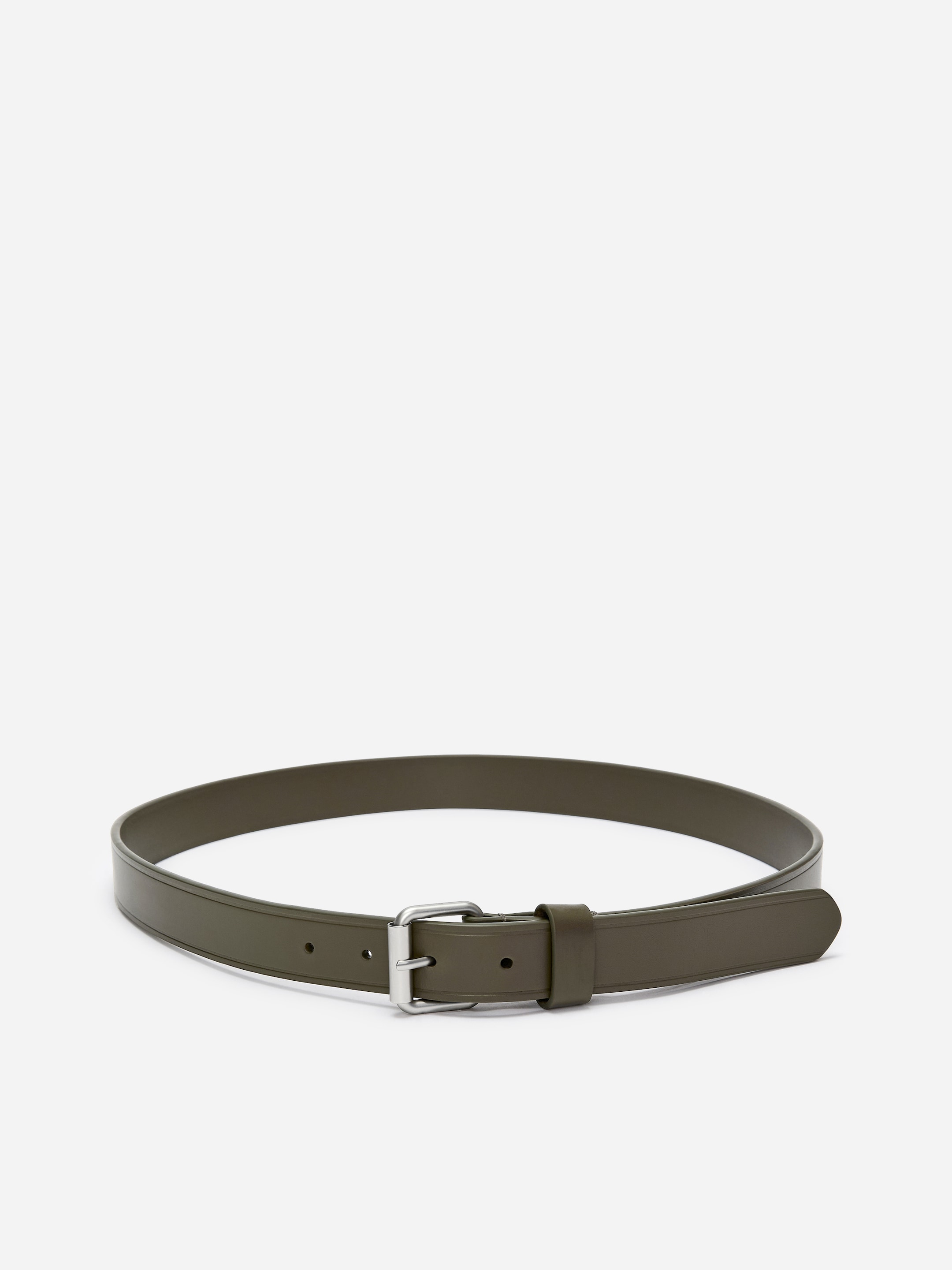 Slim Split Leather Belt-Green-18689