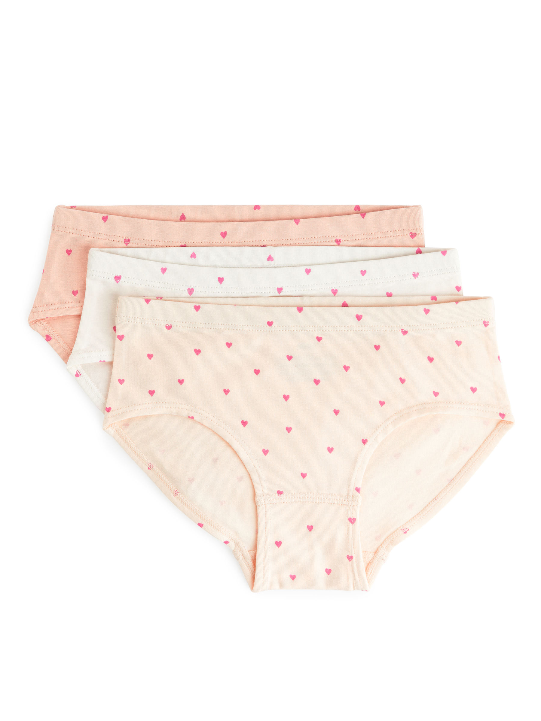 Slips aus Baumwolljersey, 3er-Set - Weiß/Rosa/Beige - Regular Fit - Kinder - StillMedia/DescriptiveStillLife - 4