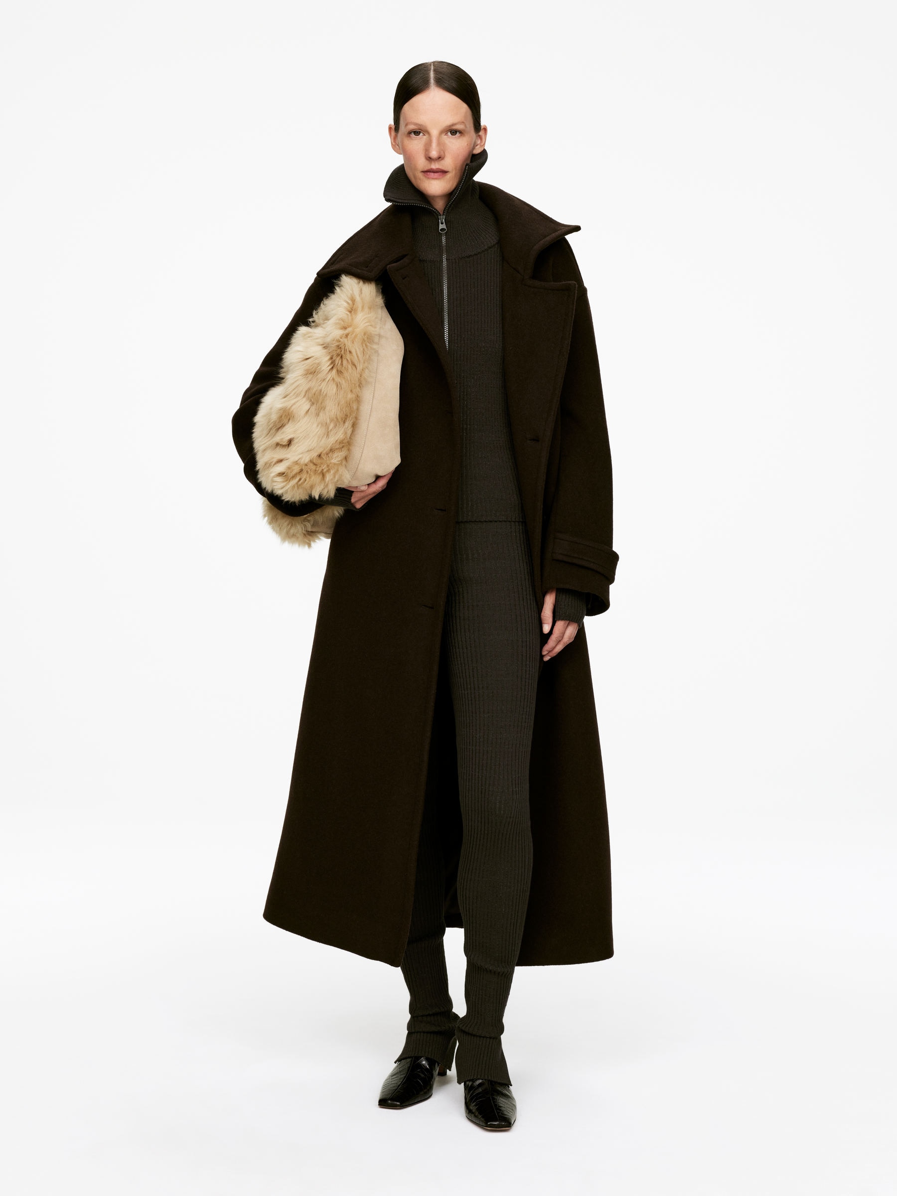 Rippstrickleggings - Dunkelbraun - Slim Fit - Damen - StillMedia/Lookbook - 7