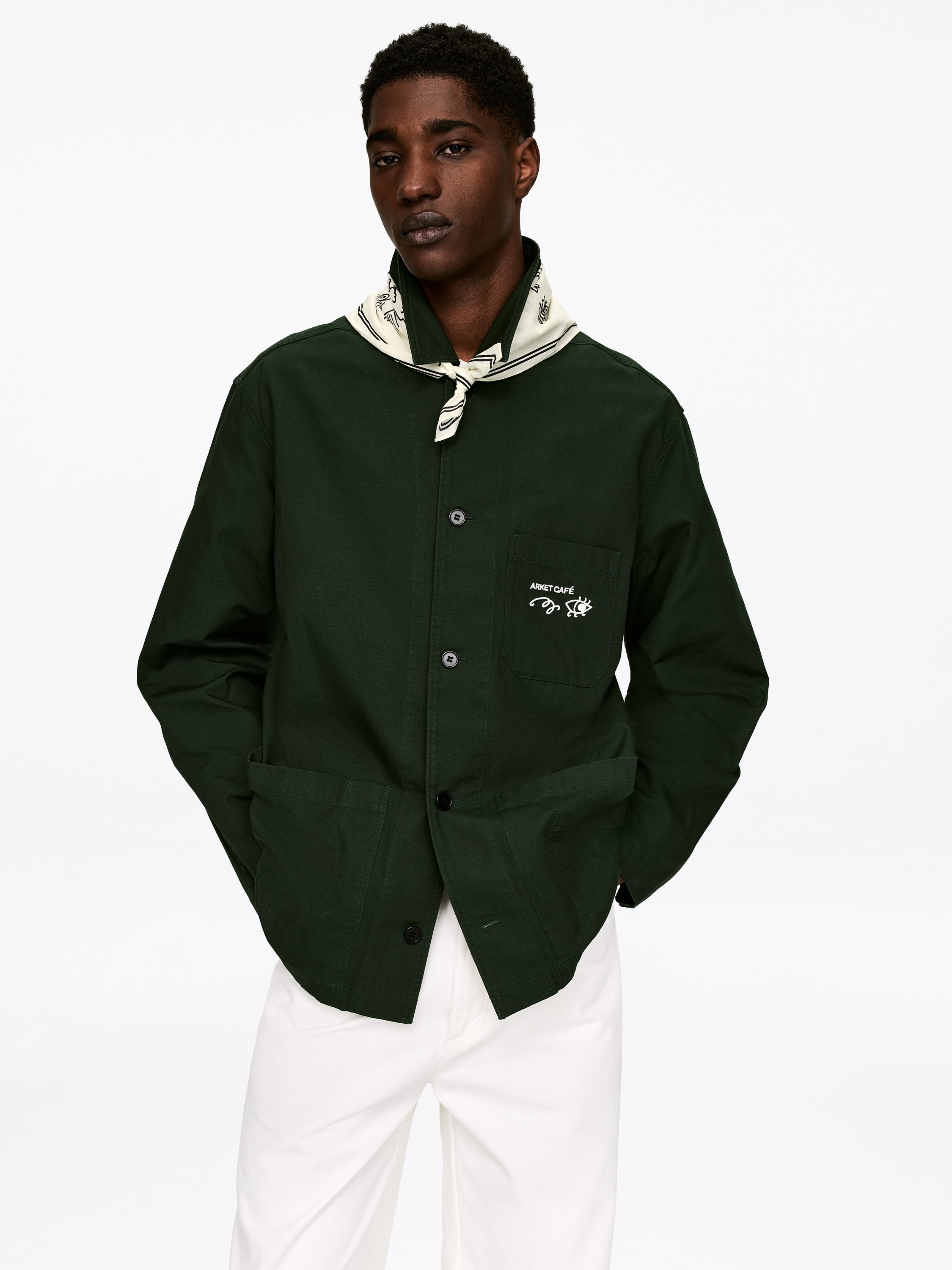 ARKET CAFÉ Bandana-Off-white/svart