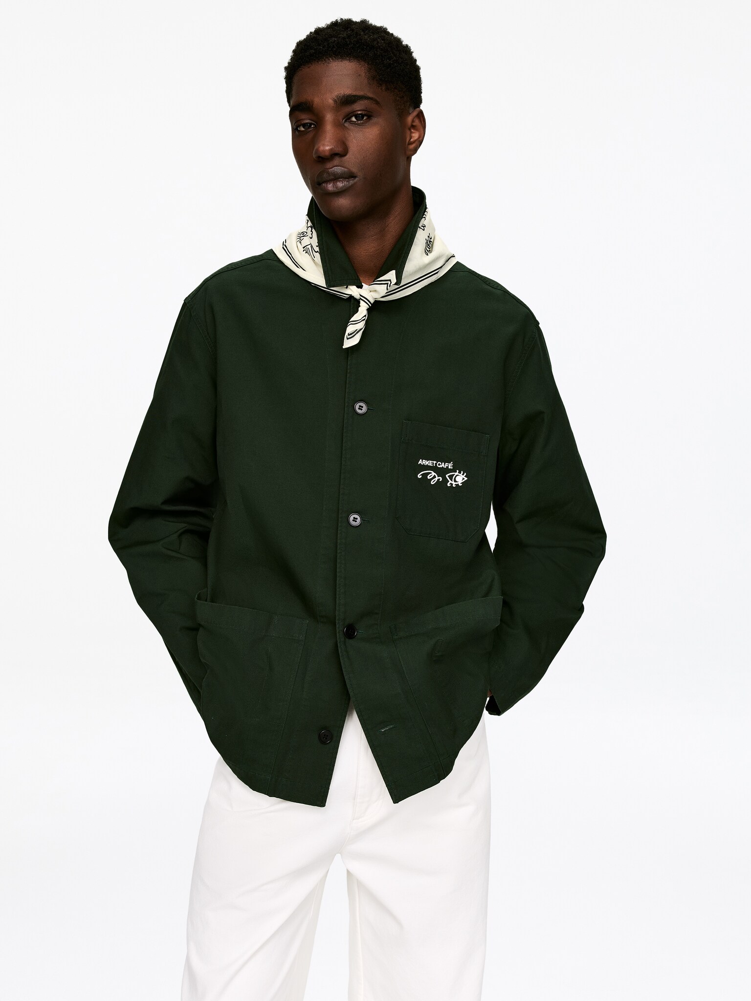 ARKET CAFÉ Bandana - Cremeweiß/Schwarz - 1