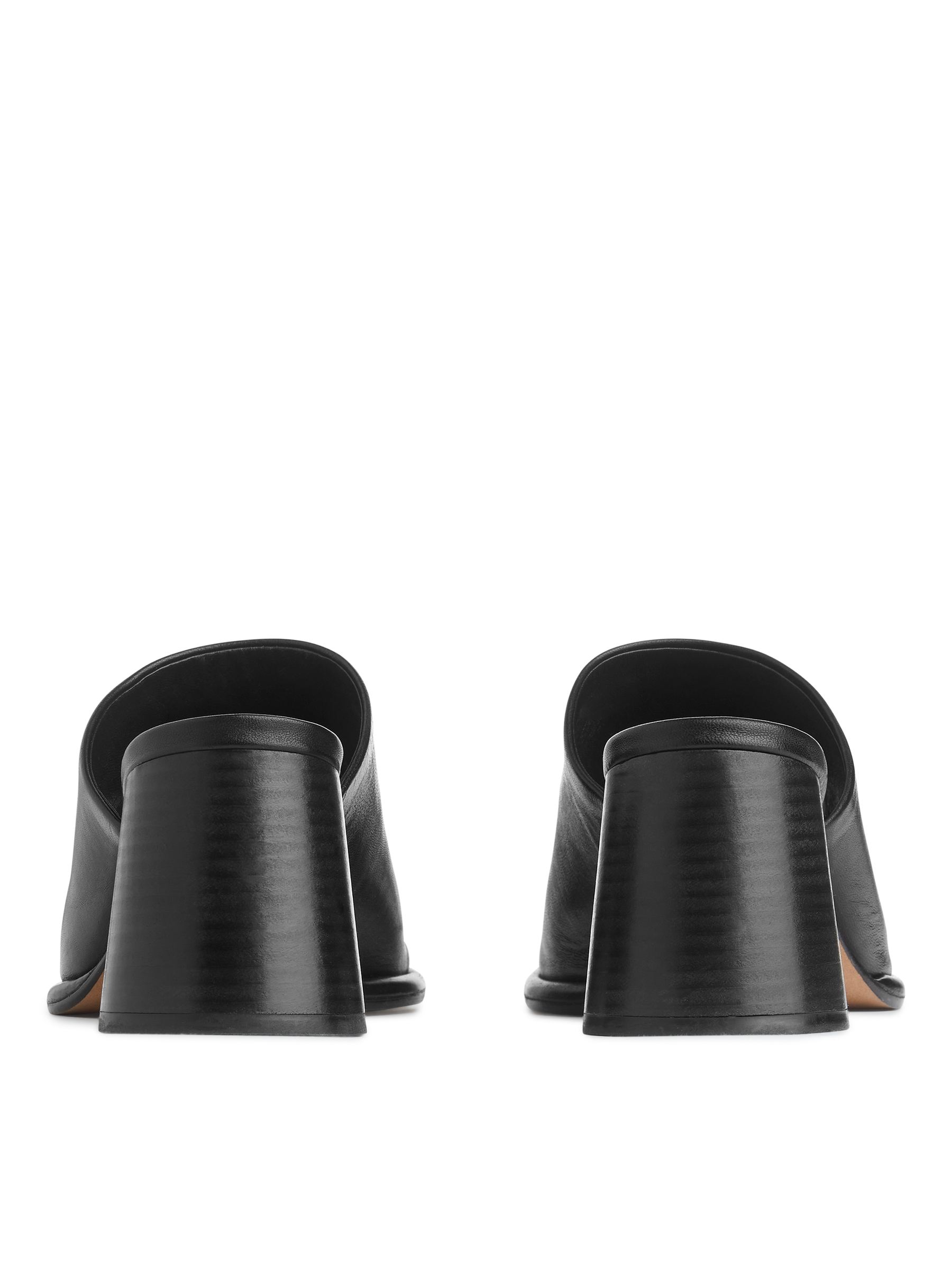 Mules in pelle con tacco svasato - Nero - Women - StillMedia/DescriptiveStillLife - 4