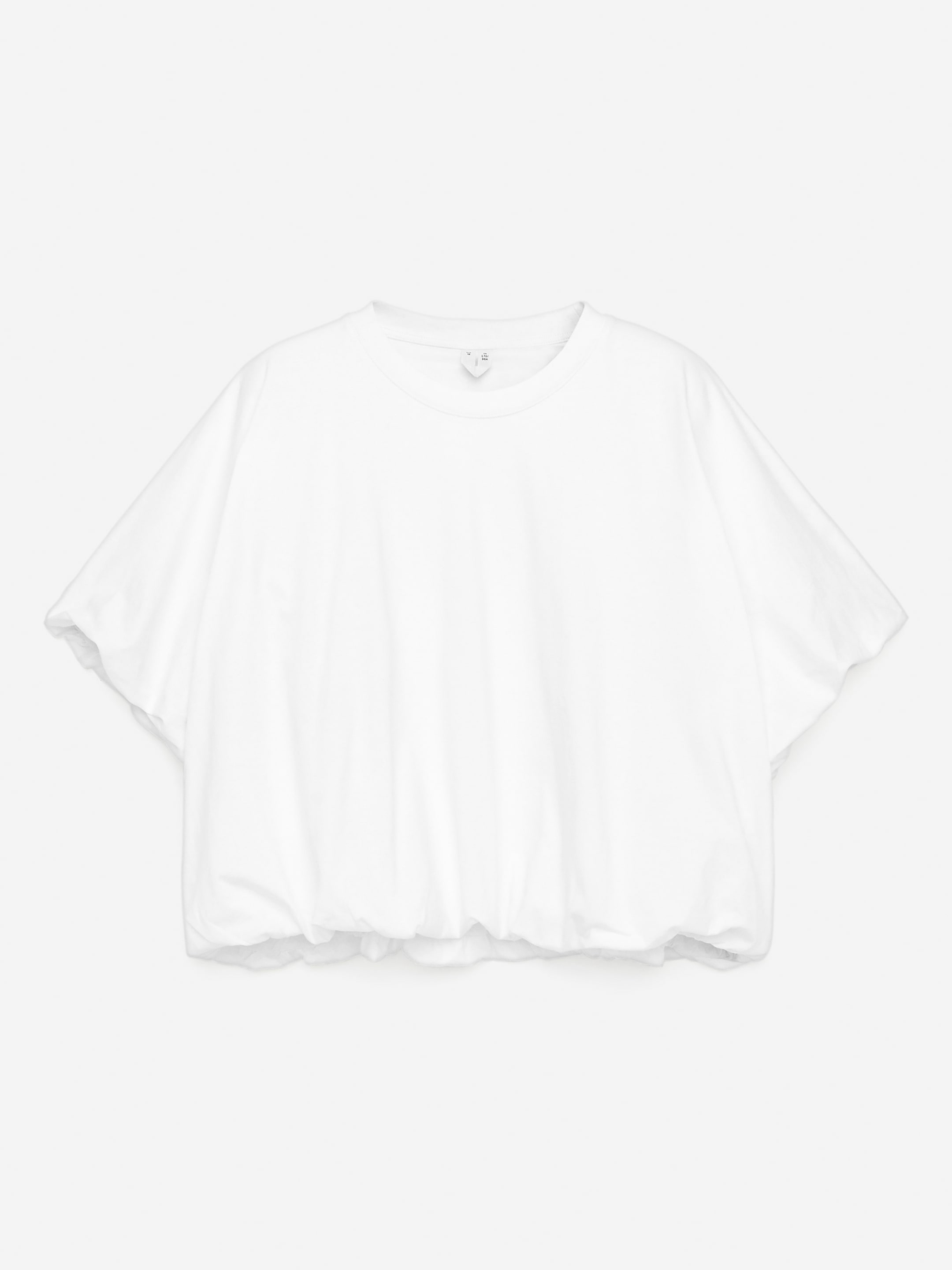 Bubble-Hem T-Shirt - White - Regular fit - Women - StillMedia/DescriptiveStillLife - 1
