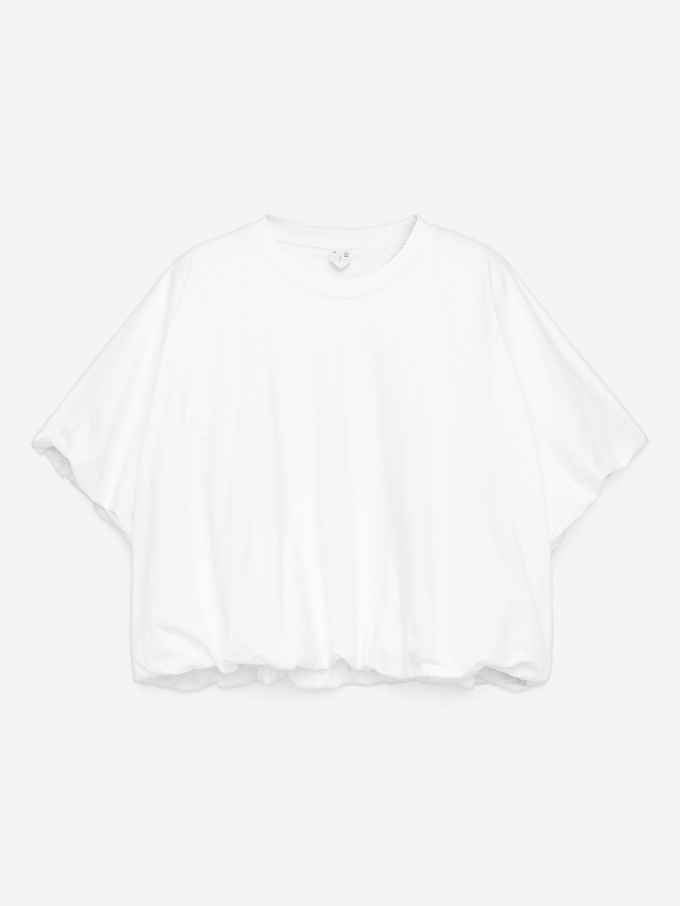 Bubble-Hem T-Shirt - White - Regular fit - Women - StillMedia/DescriptiveStillLife - 1