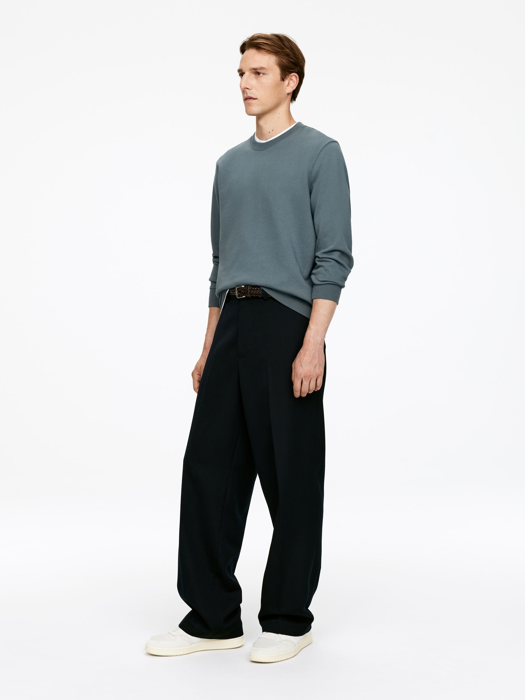 Mittelschweres Sweatshirt - Taubenblau - Regular Fit - Herren - StillMedia/Lookbook - 3