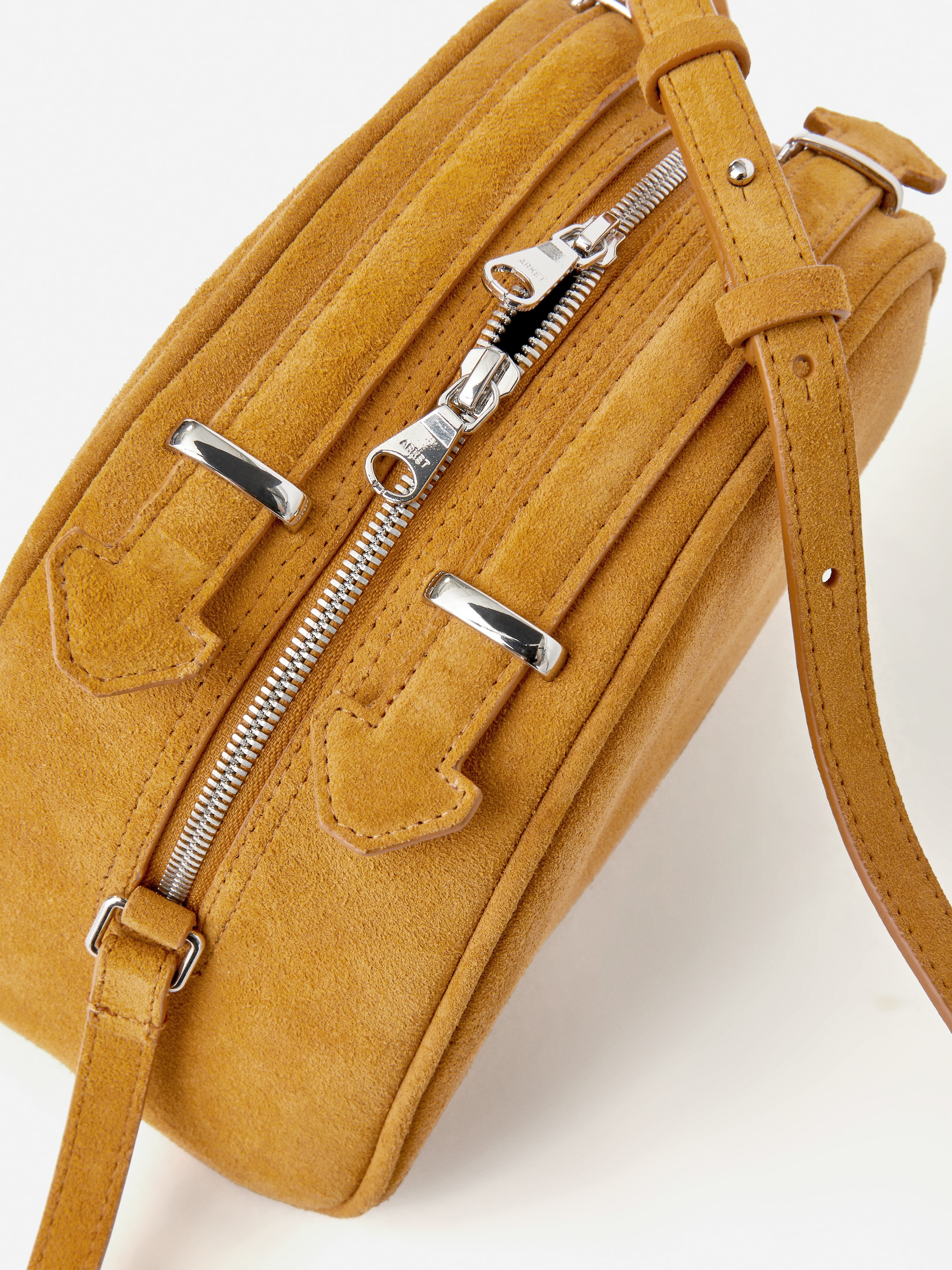 Split Suede Crossbody Bag - Yellow - Women - StillMedia/DescriptiveDetail - 4