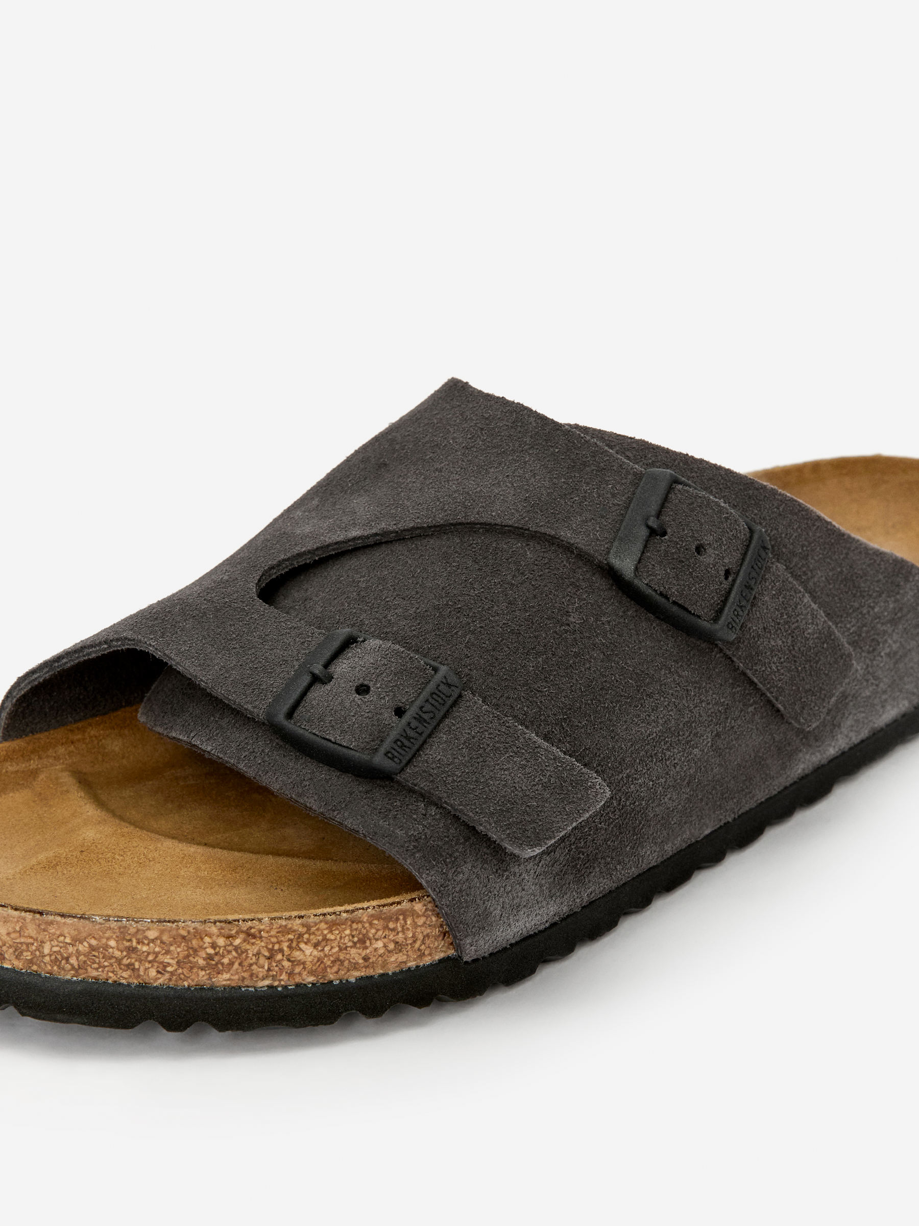 Birkenstock Zürich Suede Sandals - Grey - Men - StillMedia/DescriptiveDetail - 6