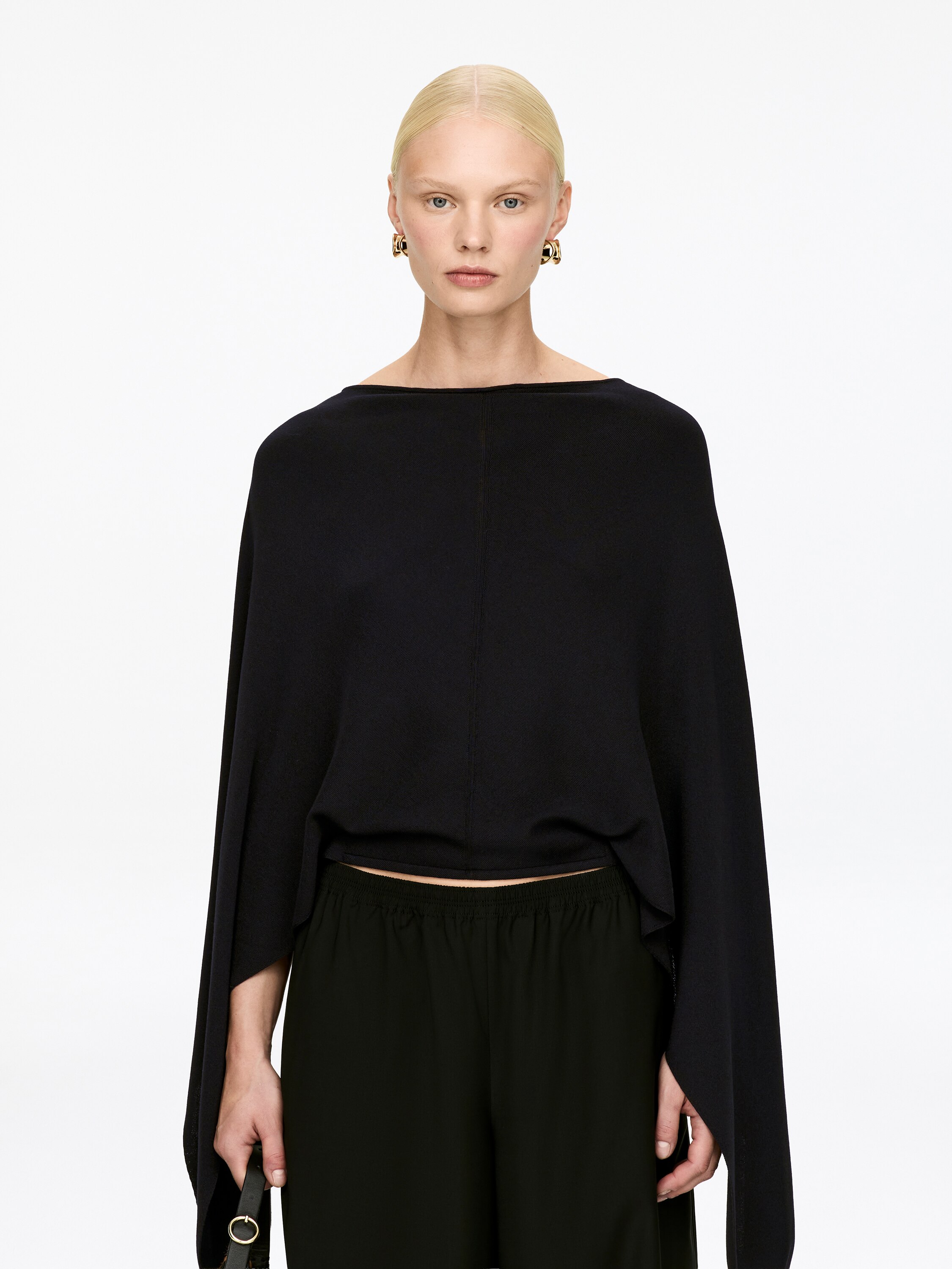 Boat-Neck Top - Black