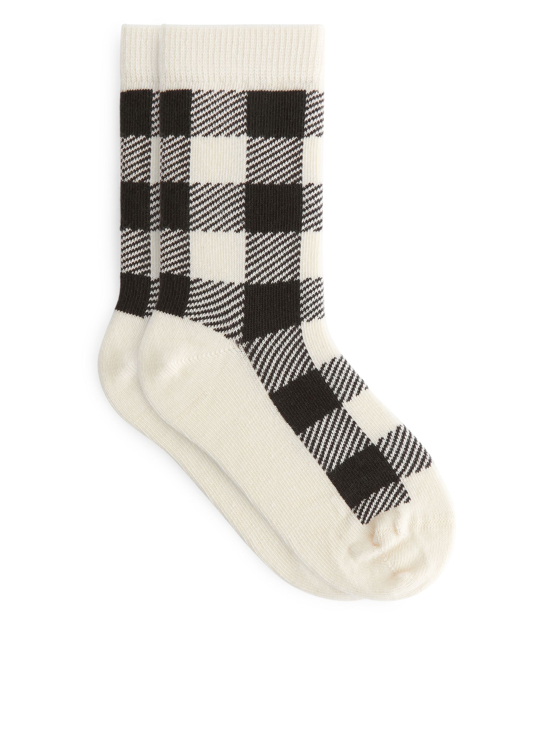 Jacquard-Socken, 2er-Pack - Schwarz/Cremeweiß - Kinder - StillMedia/DescriptiveStillLife - 1