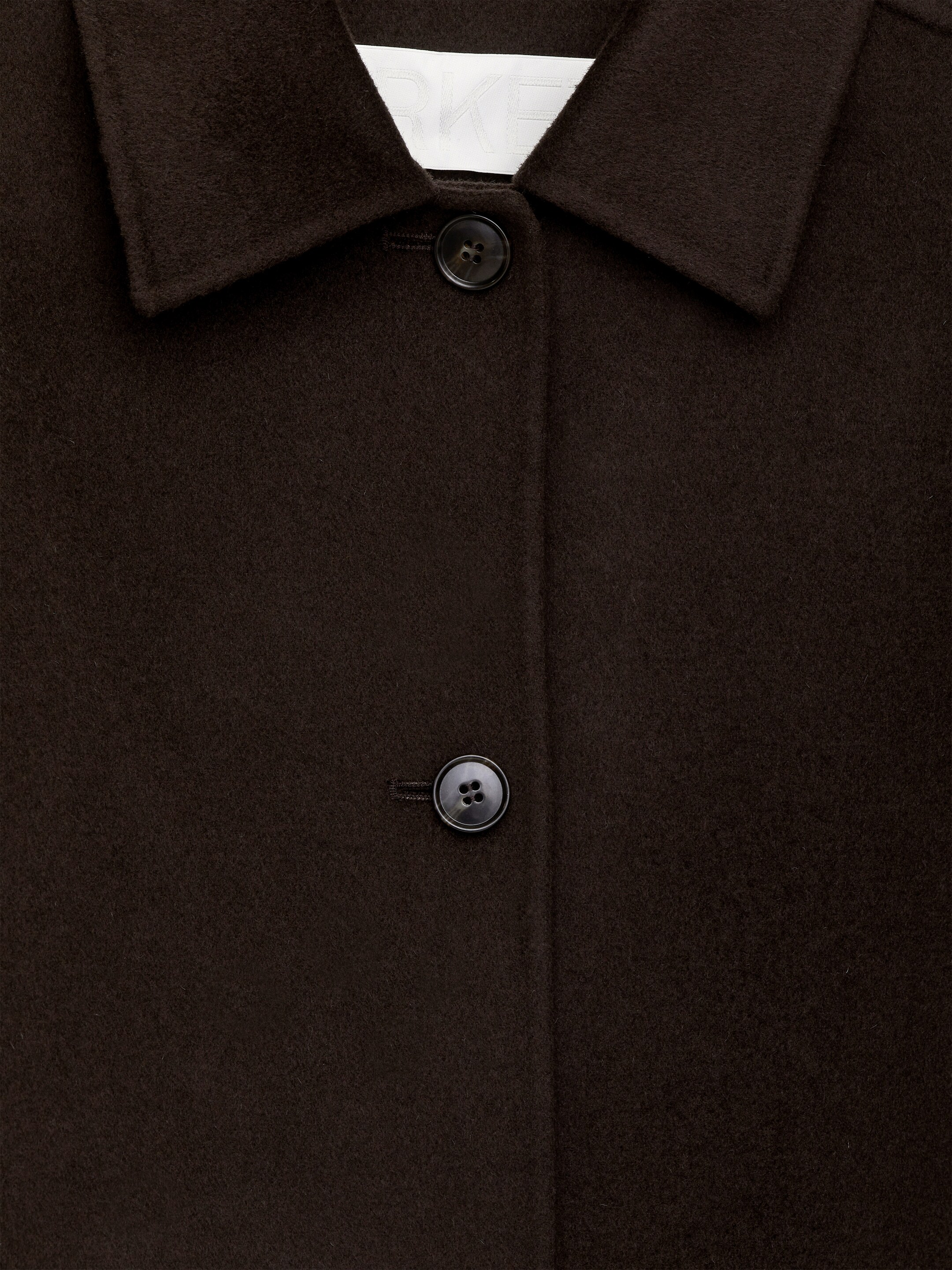 View larger image: Doublé Wool-Blend Overshirt - Dark Brown - Ladies | H&M GB 6