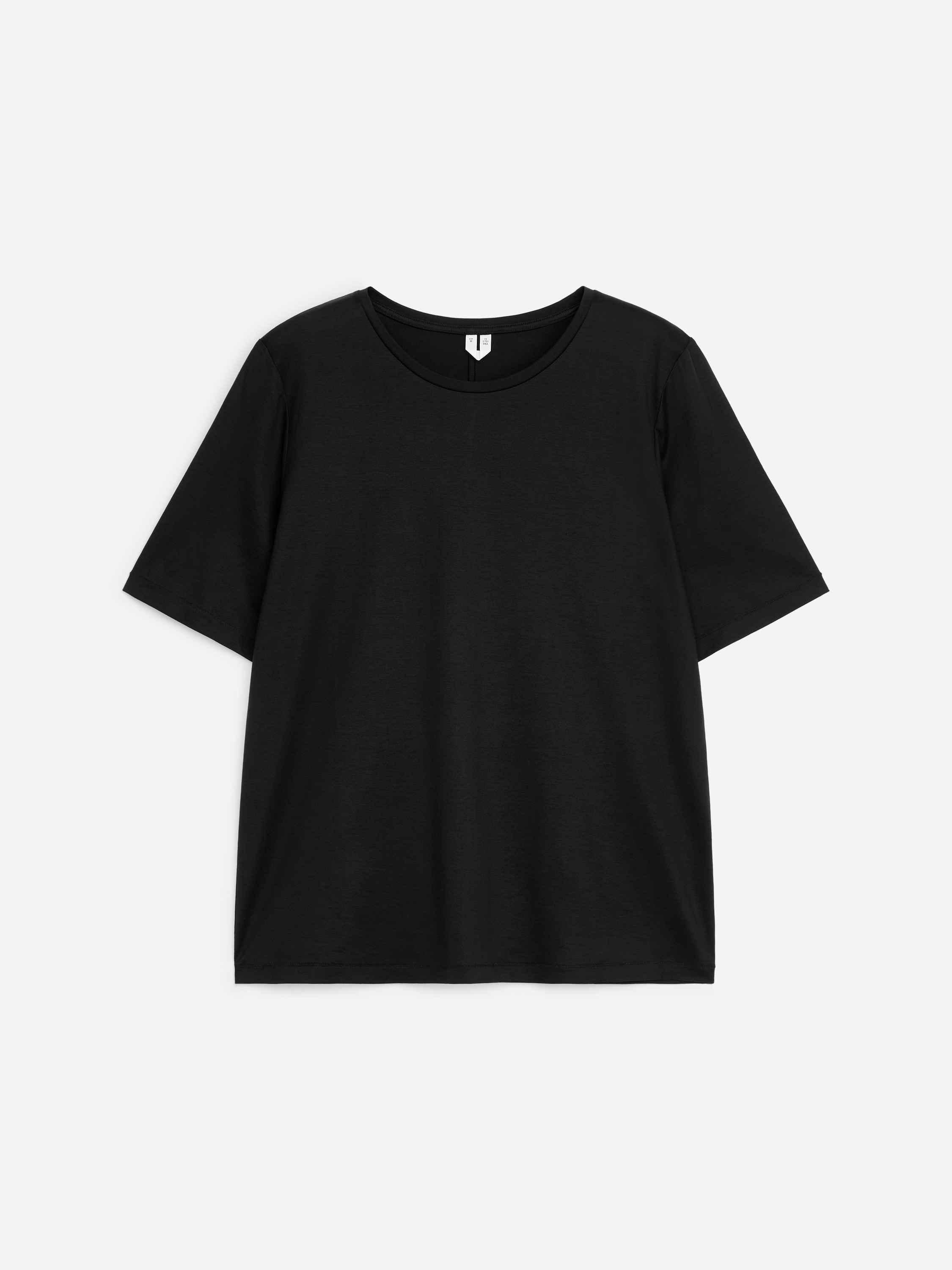 T-shirt in lyocell e cotone - Nero/Bianco