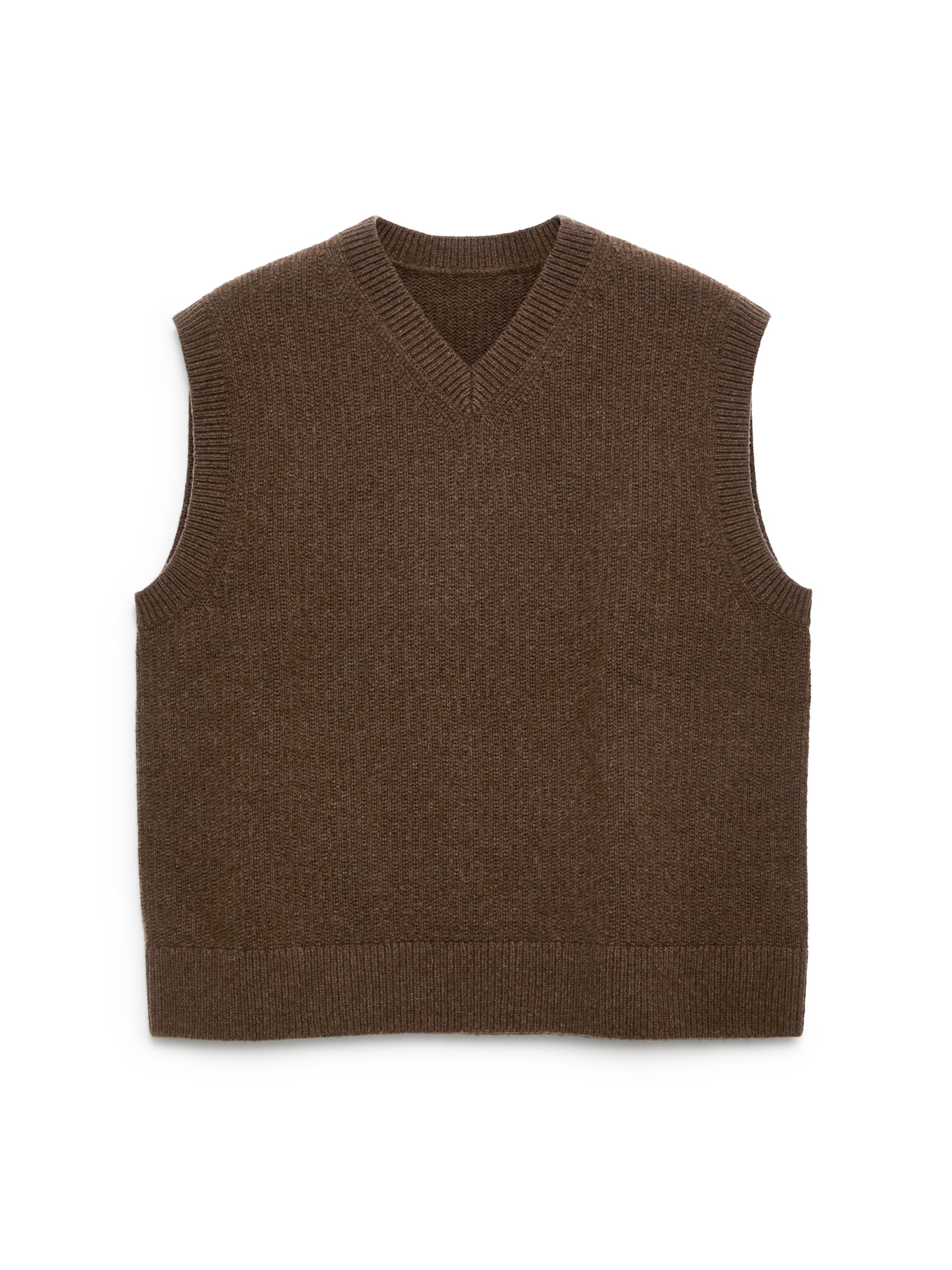 V-Neck Wool Vest - Brown - Regular fit - Men - StillMedia/DescriptiveStillLife - 2