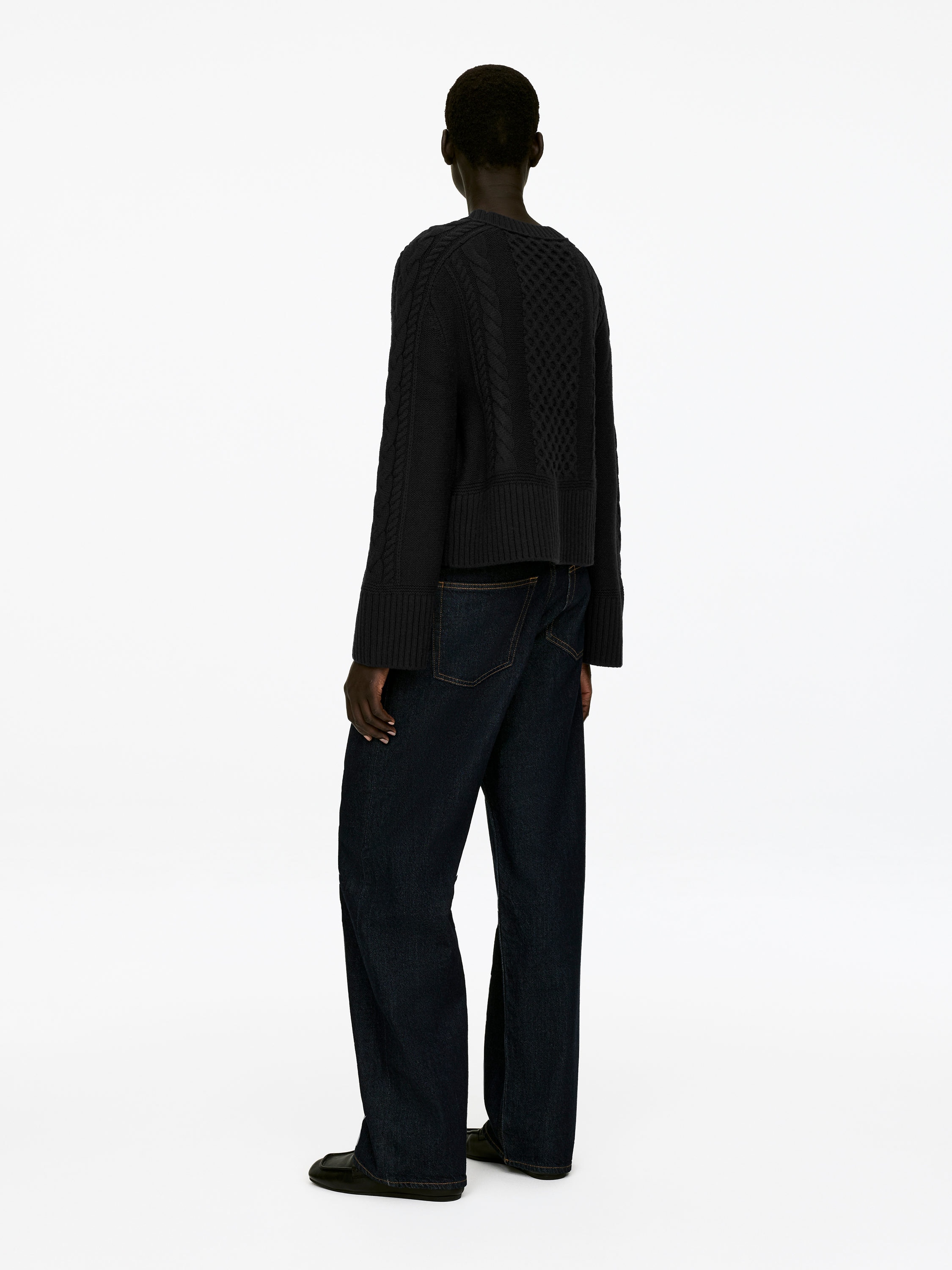 Cable-Knit Wool Cardigan - Dark Blue - Regular fit - Women - StillMedia/Lookbook - 10