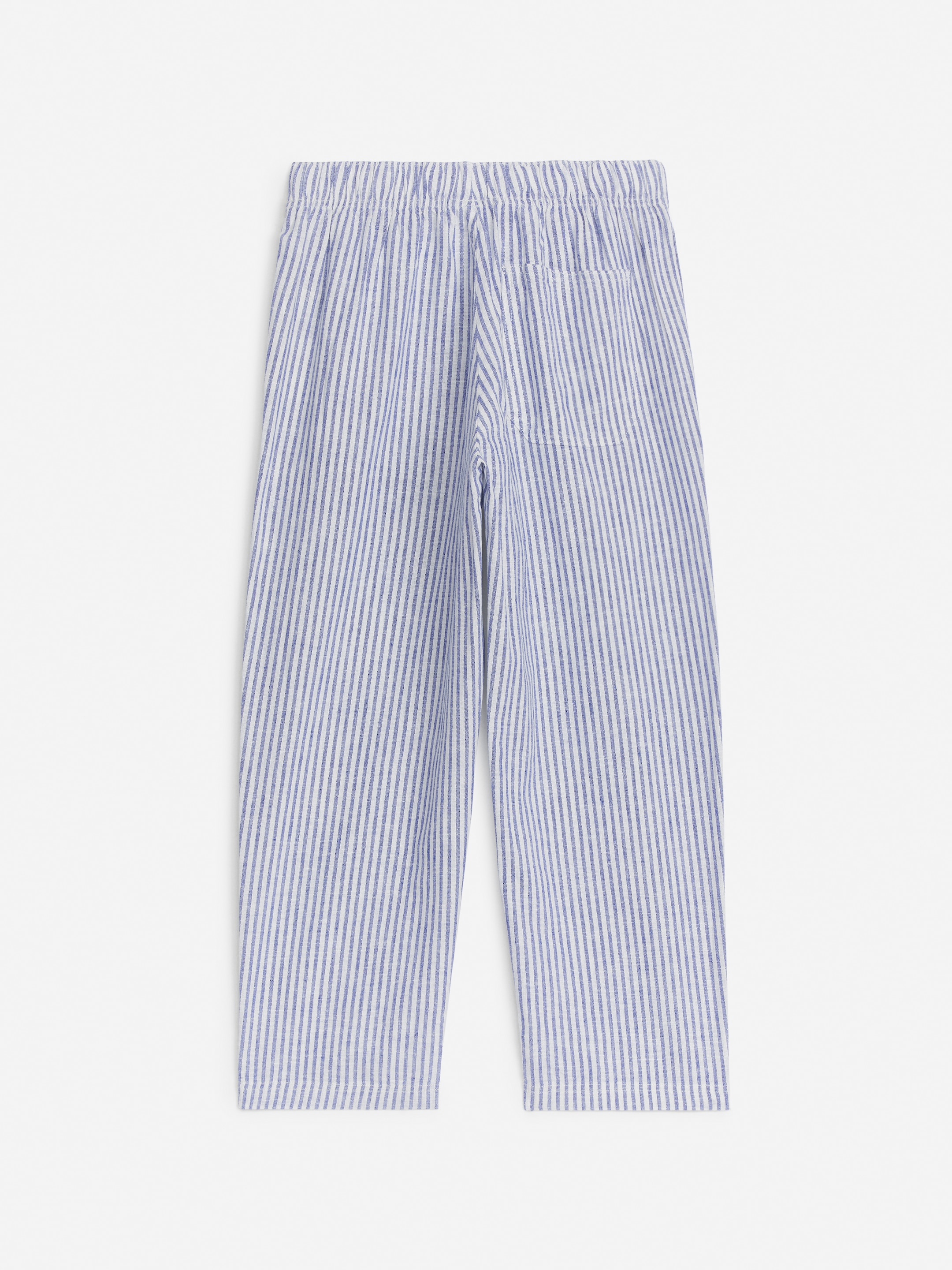 Relaxed Linen Trousers - Blue/Stripe - Regular fit - Children - StillMedia/DescriptiveStillLife - 6