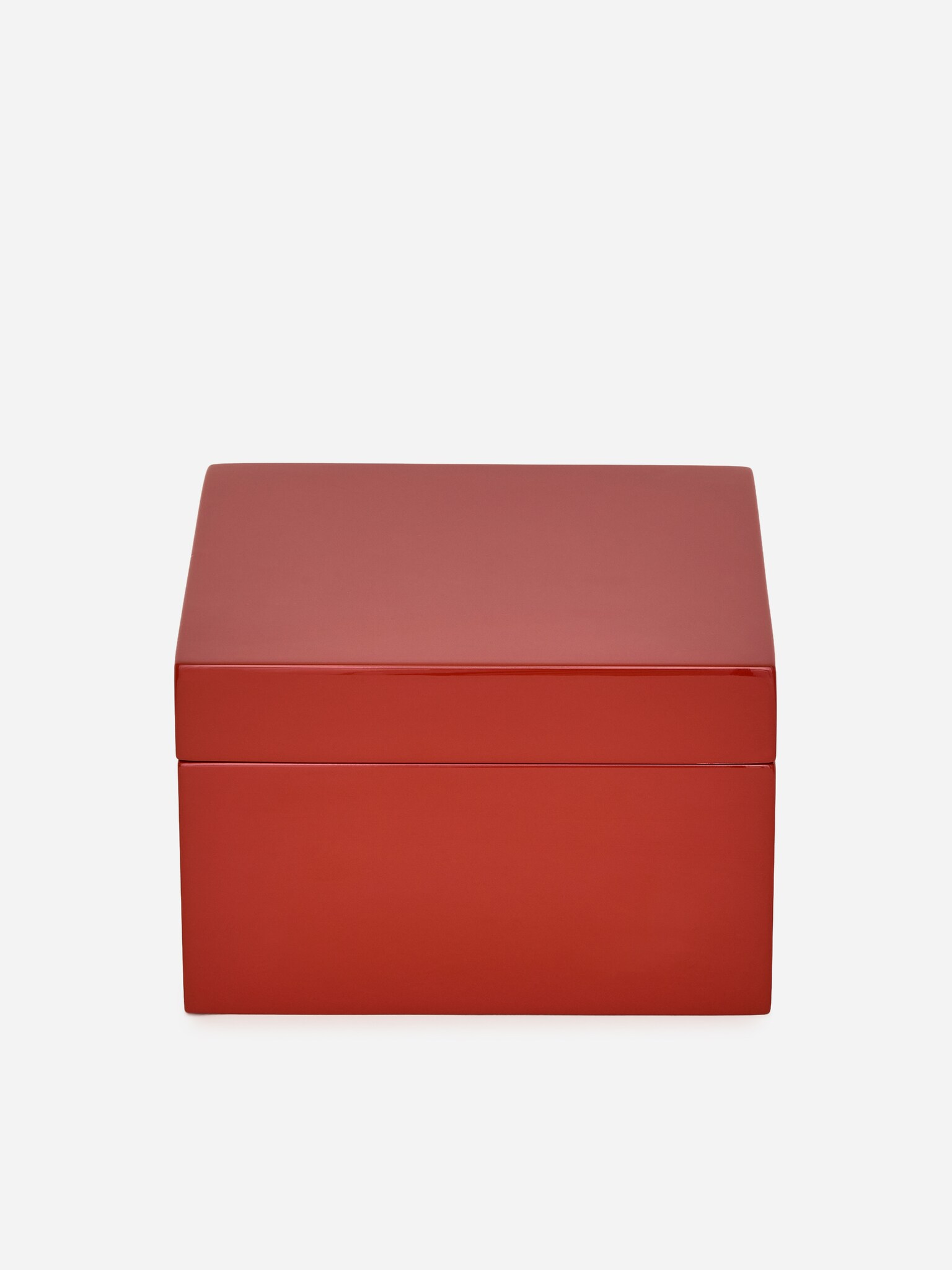 Scatola laccata 17 x 17 cm - Rosso/Blu brillante - 2