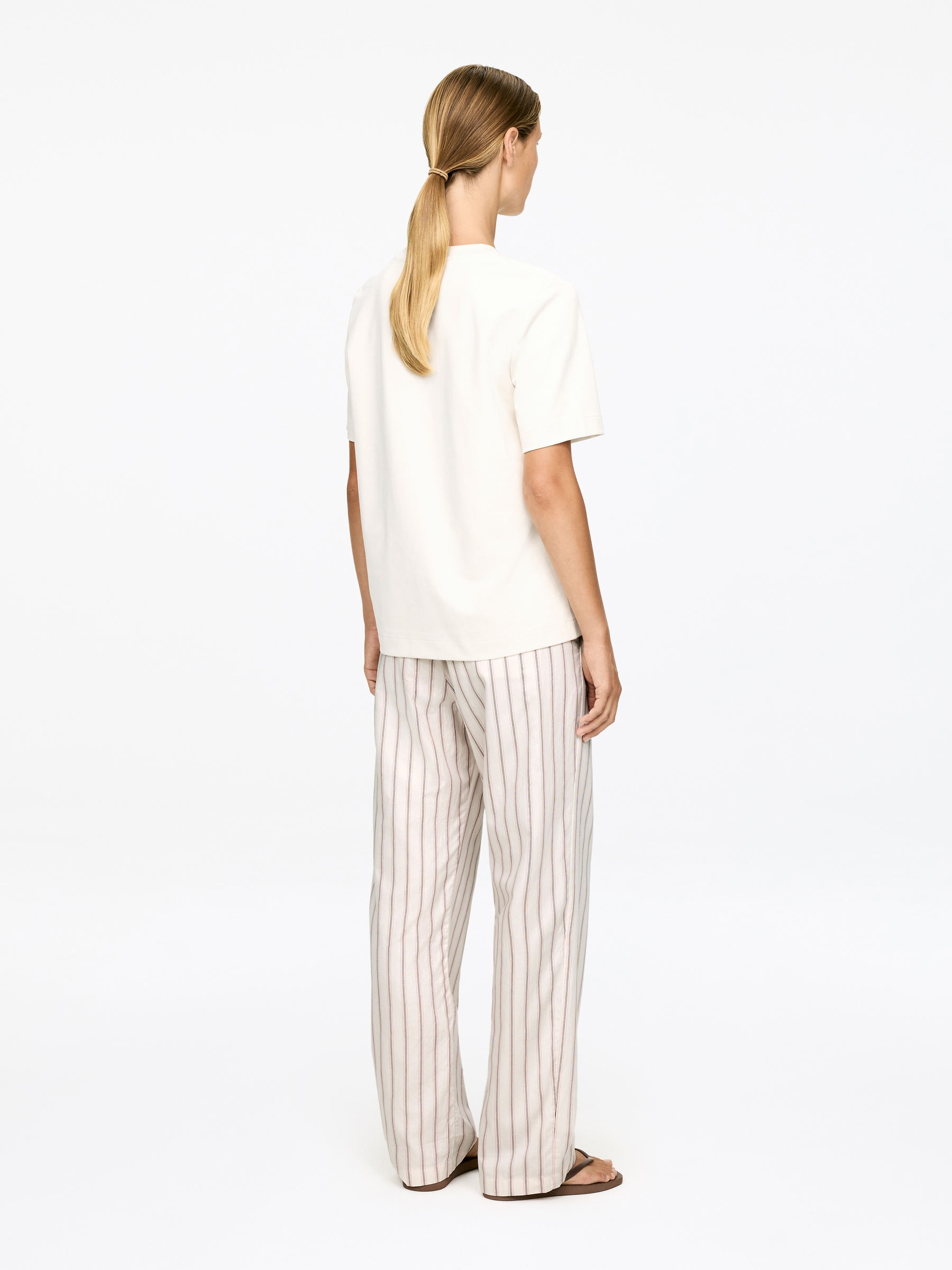 Cotton Pyjama Trousers - White/Multi Colour - Regular fit - Women - StillMedia/Lookbook - 5