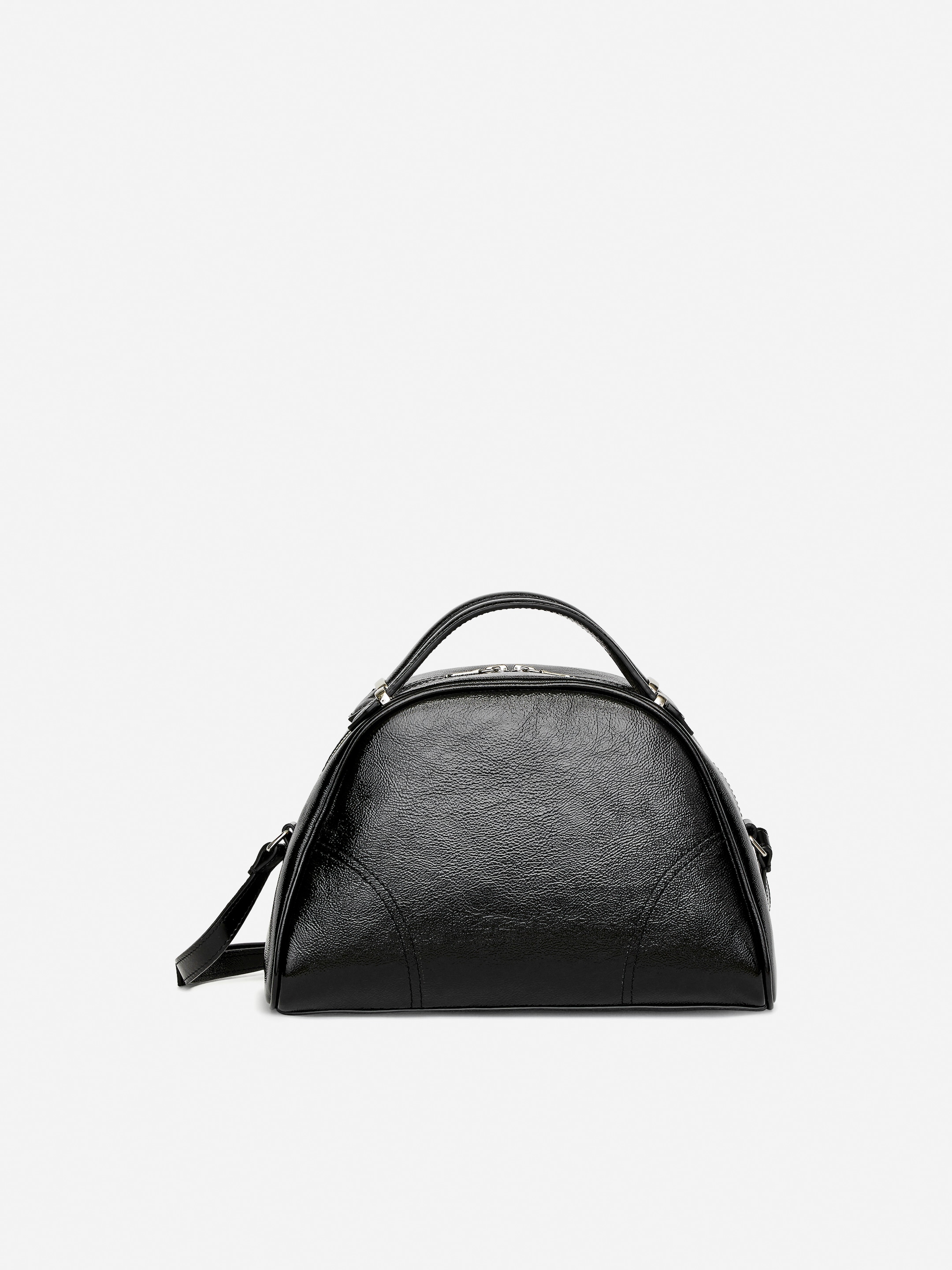 Lacquered Leather Crossbody Bag-#272627-16919
