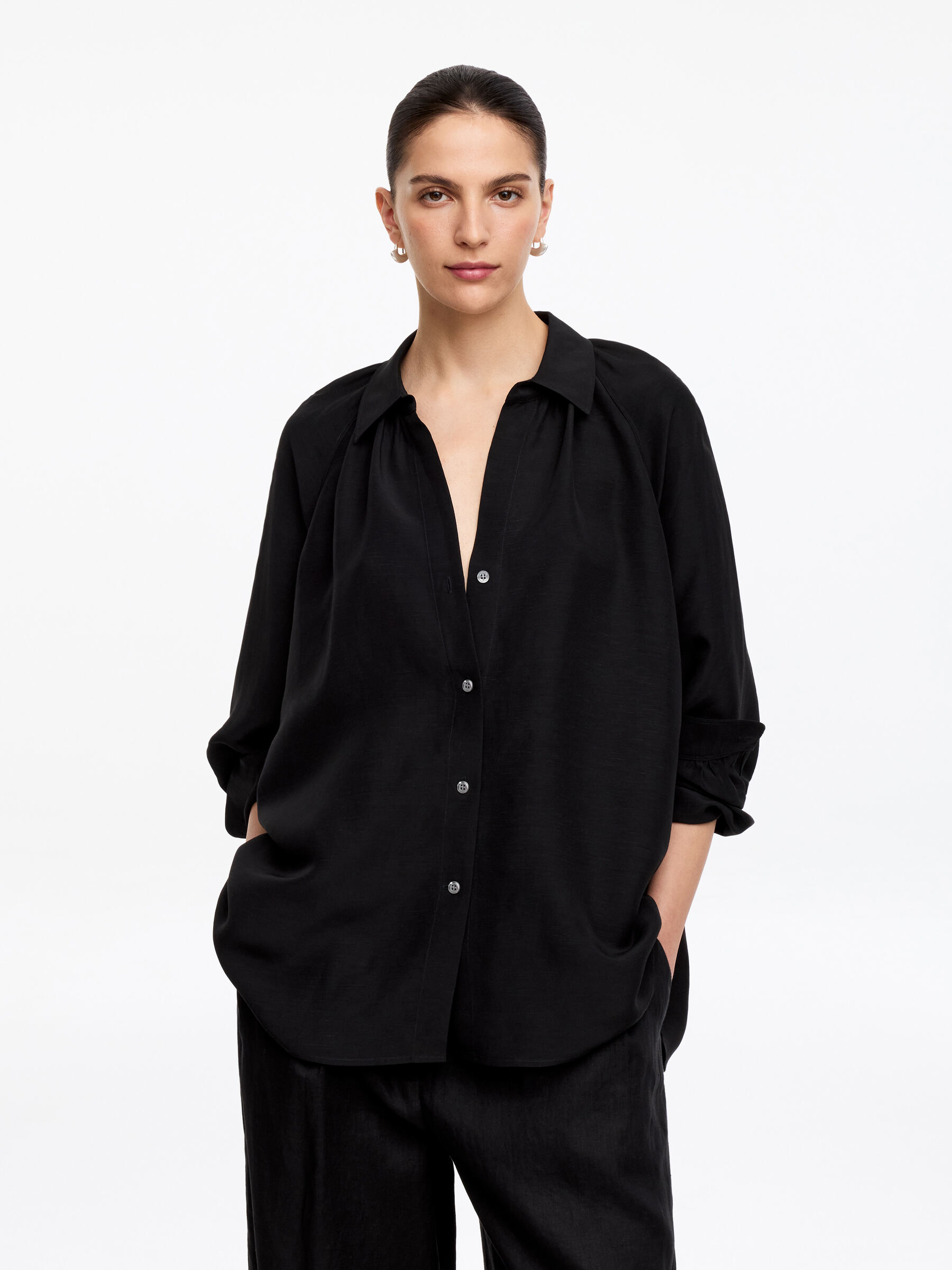 Viscose-Linen Shirt-#272627-19657