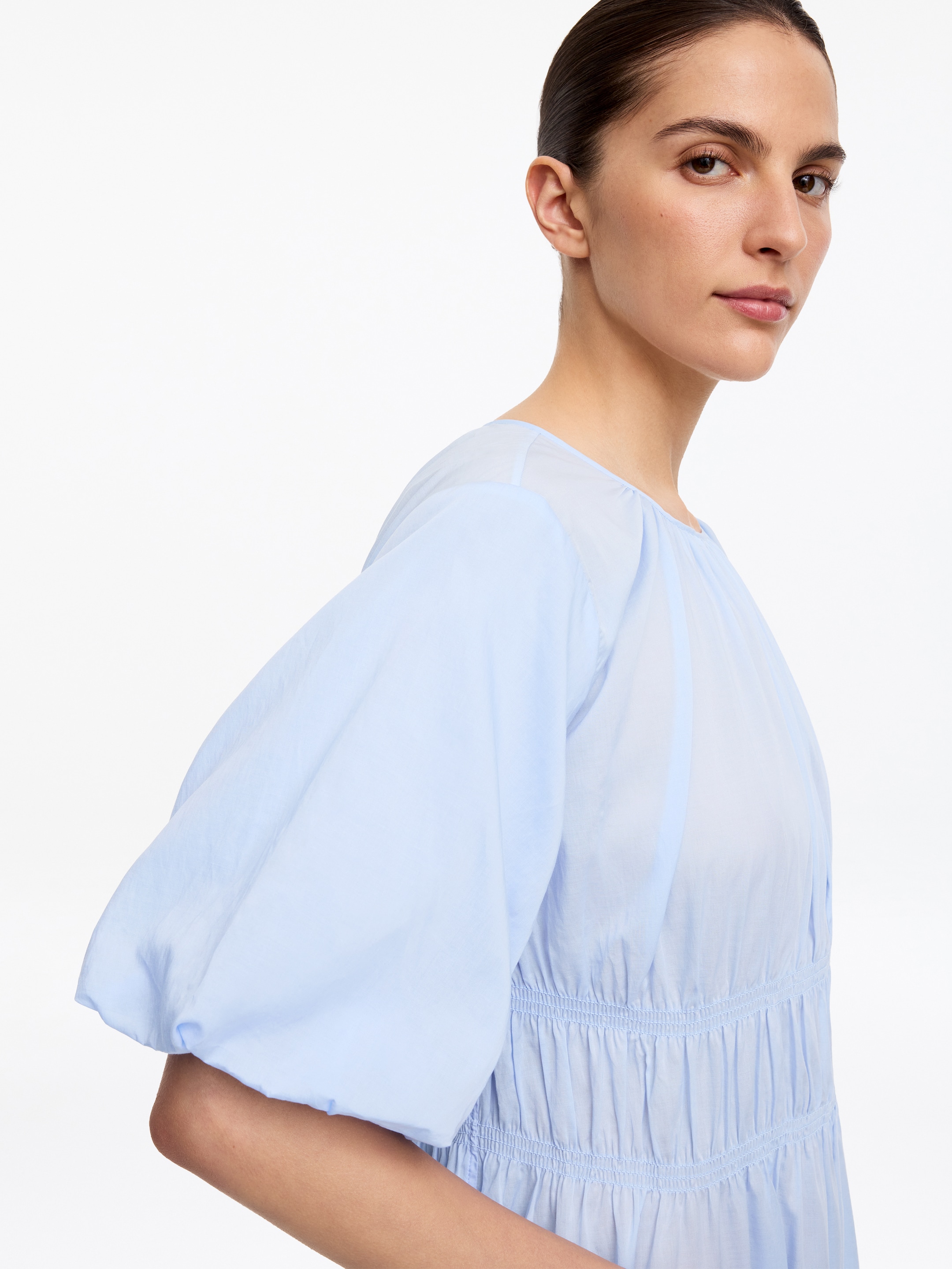 Lyocell-Cotton Maxi Dress - Light Blue - Regular fit - Women - StillMedia/Lookbook - 4