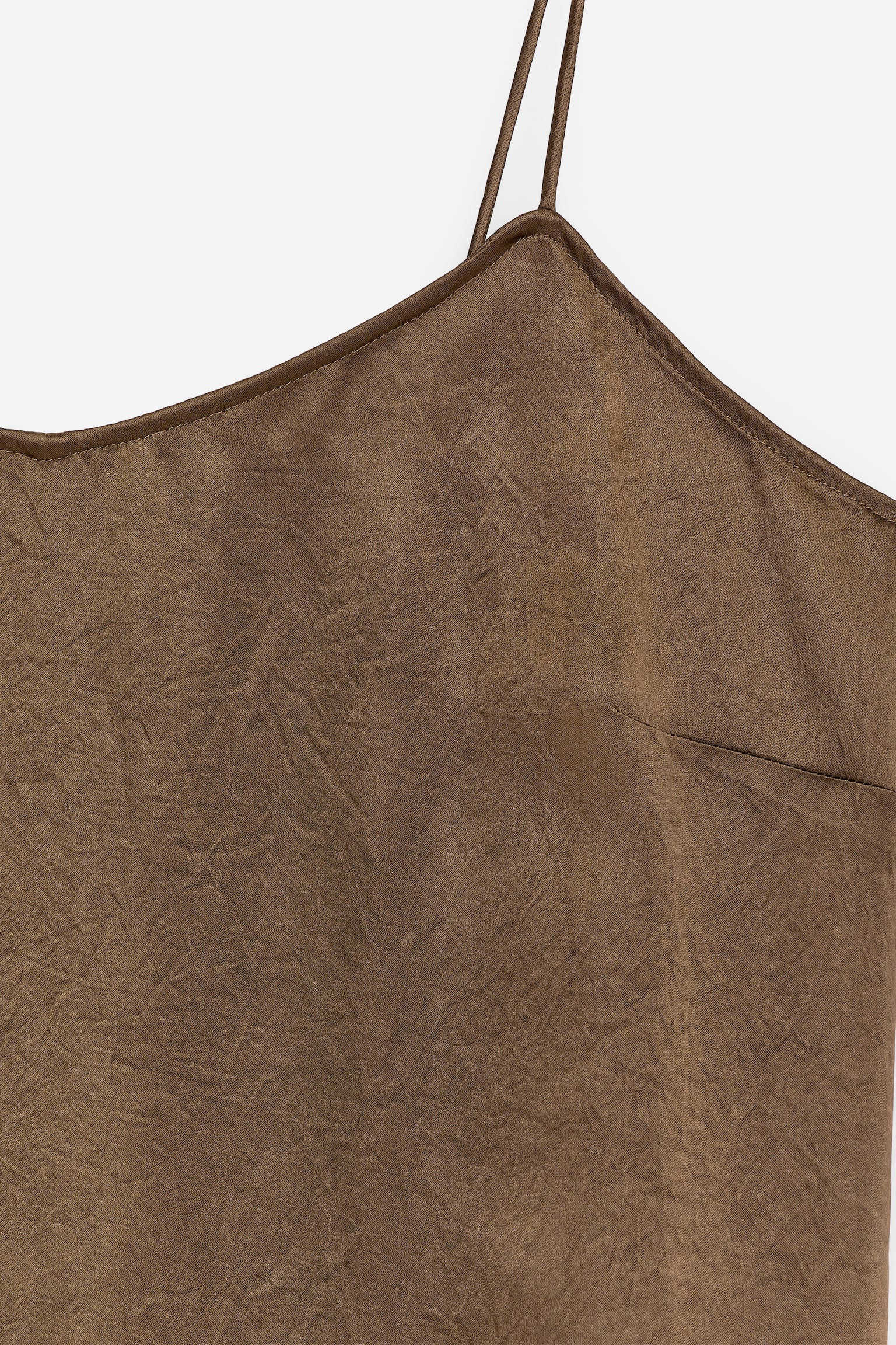 Satijnen slipdress - Bruin - 3