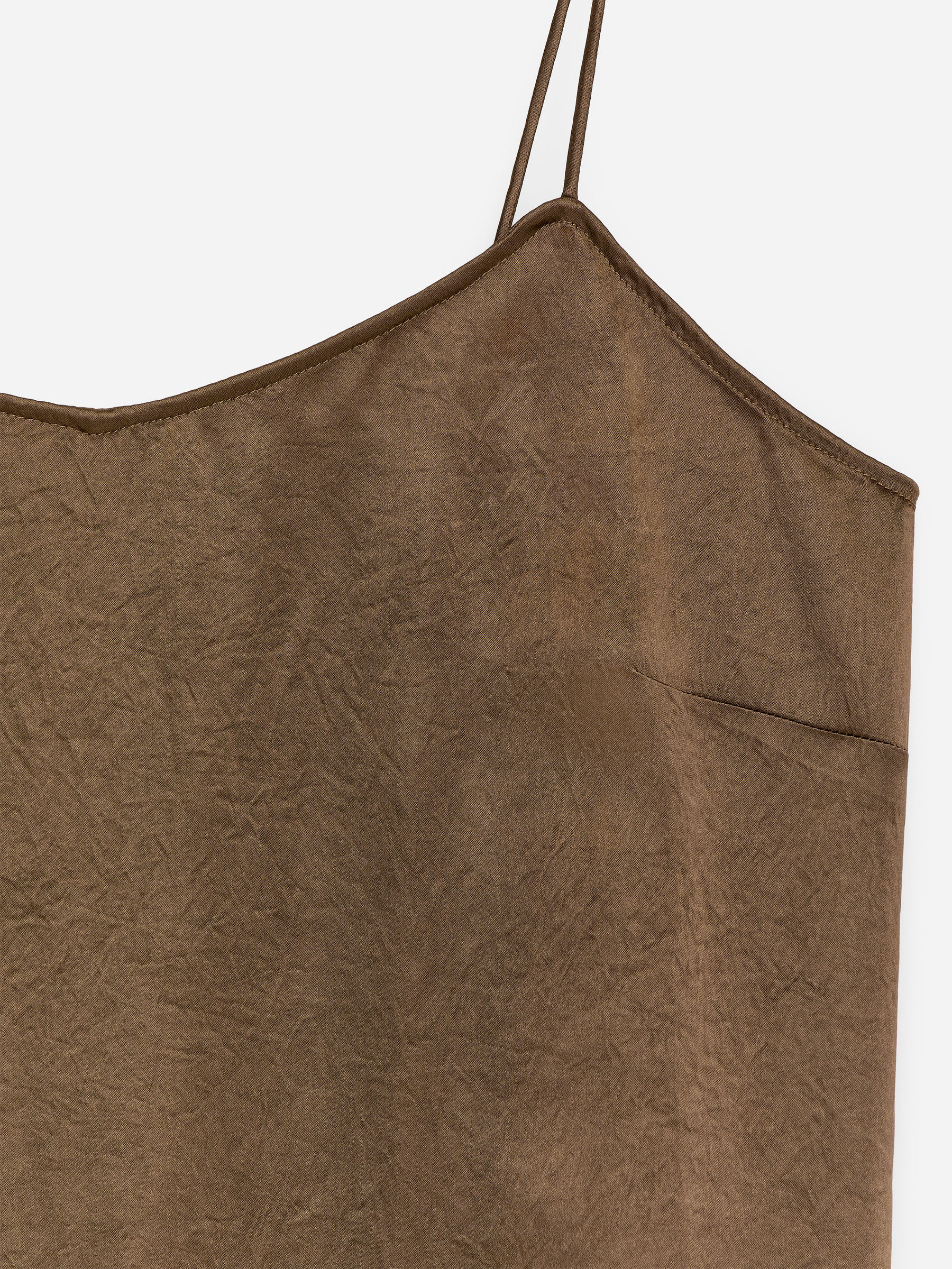 Trägerkleid aus Satin - Braun - Regular Fit - Women - StillMedia/DescriptiveDetail - 1