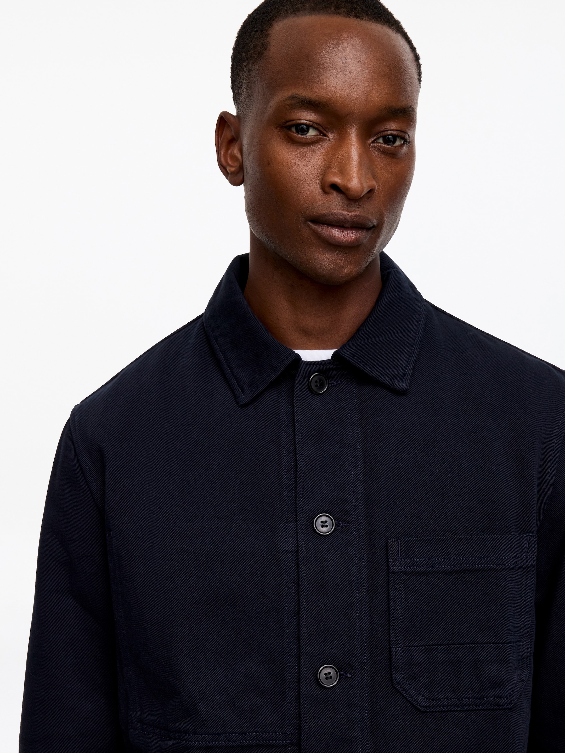 Sobrecamisa de sarga teñida - Azul oscuro - Corte estándar - Men - StillMedia/Lookbook - 41