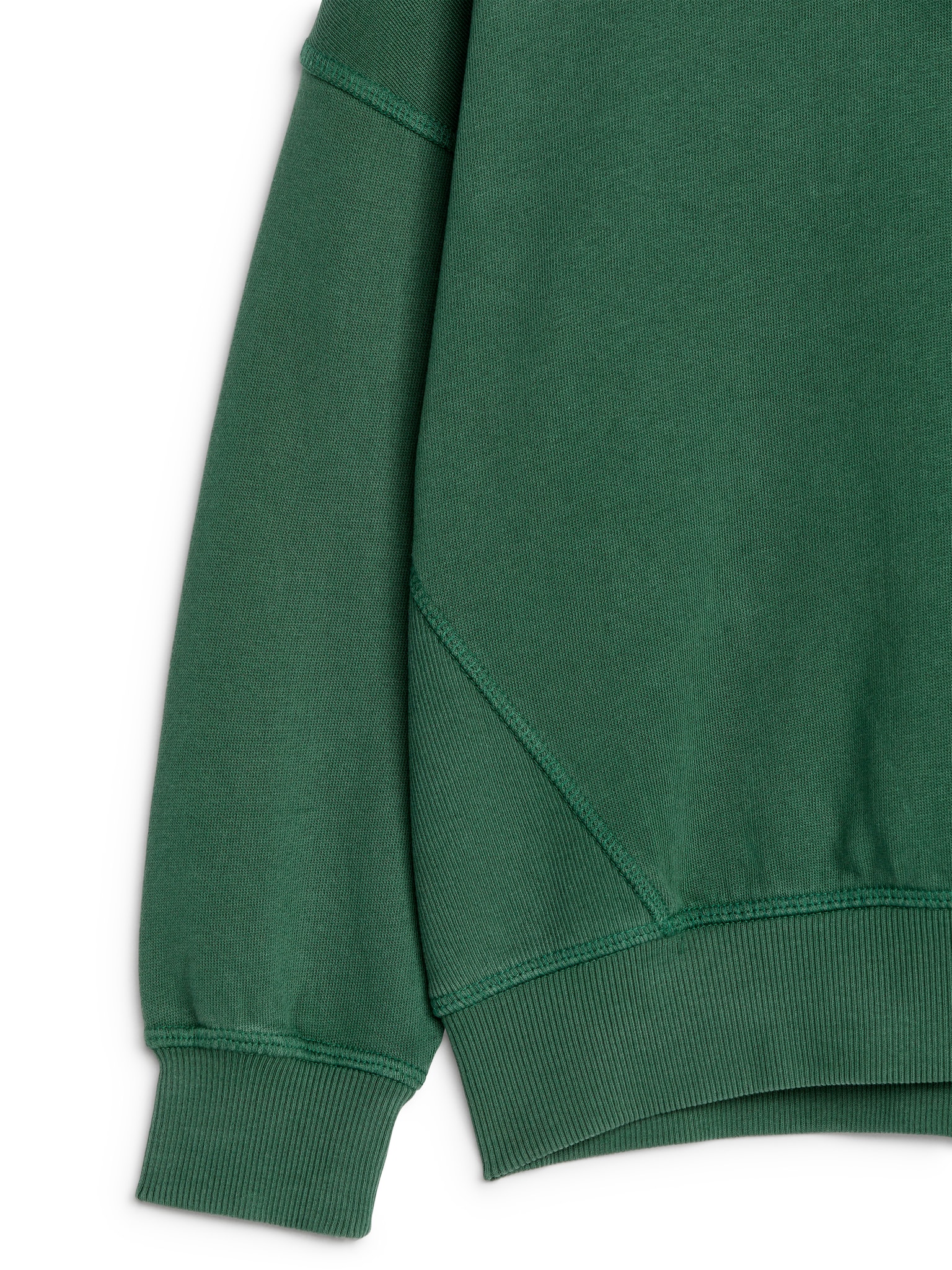 Oversized-Sweatshirt mit Kapuze - Dunkelgrün/Rot - 2