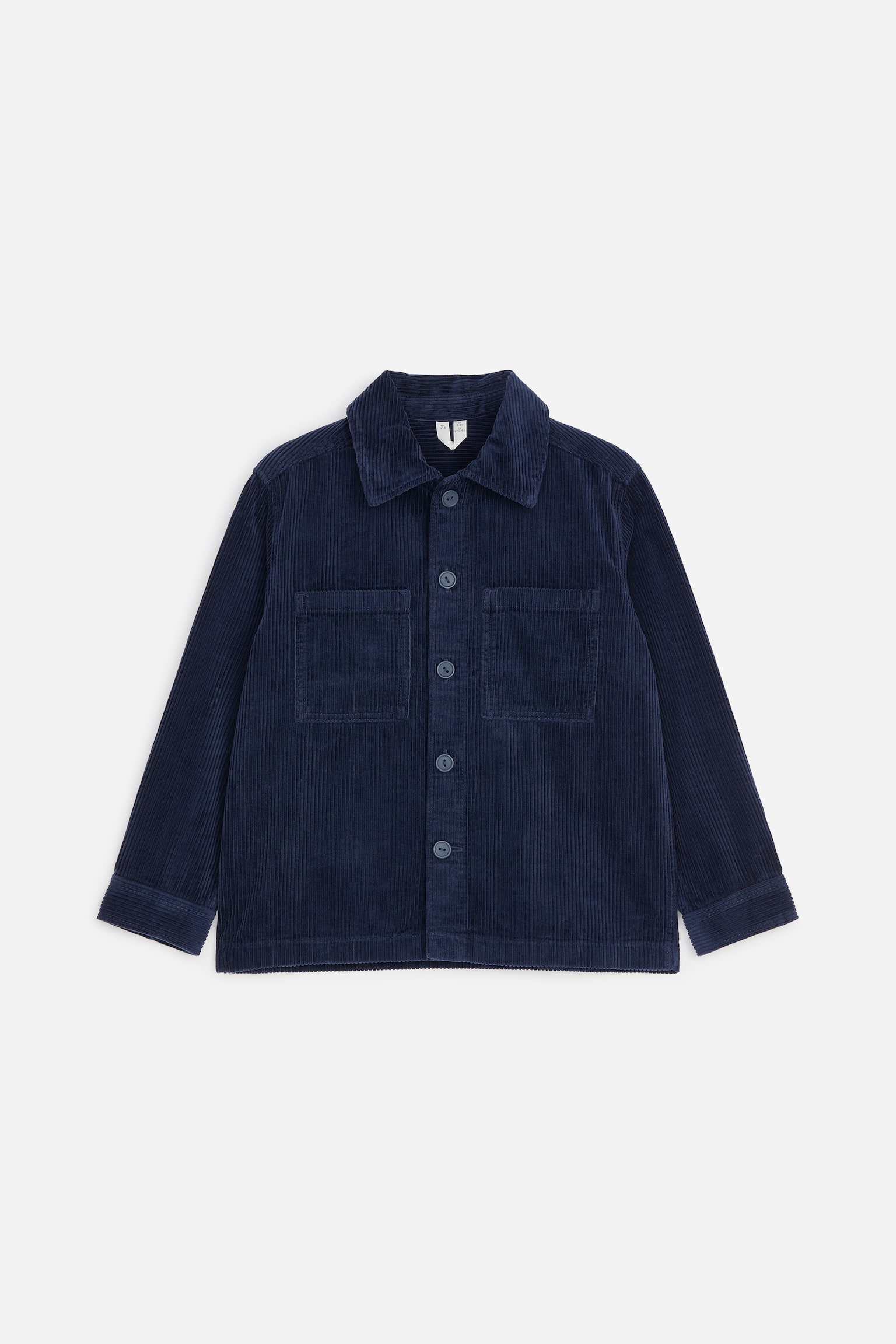 Overshirt in velluto a coste - Blu scuro/Marrone