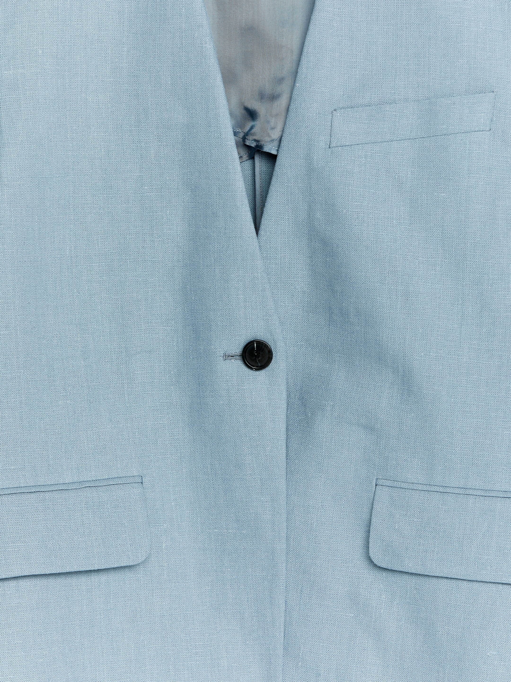 Größeres Bild ansehen: Leinenblazer ohne Kragen - Taubenblau - Ladies | H&M DE 2