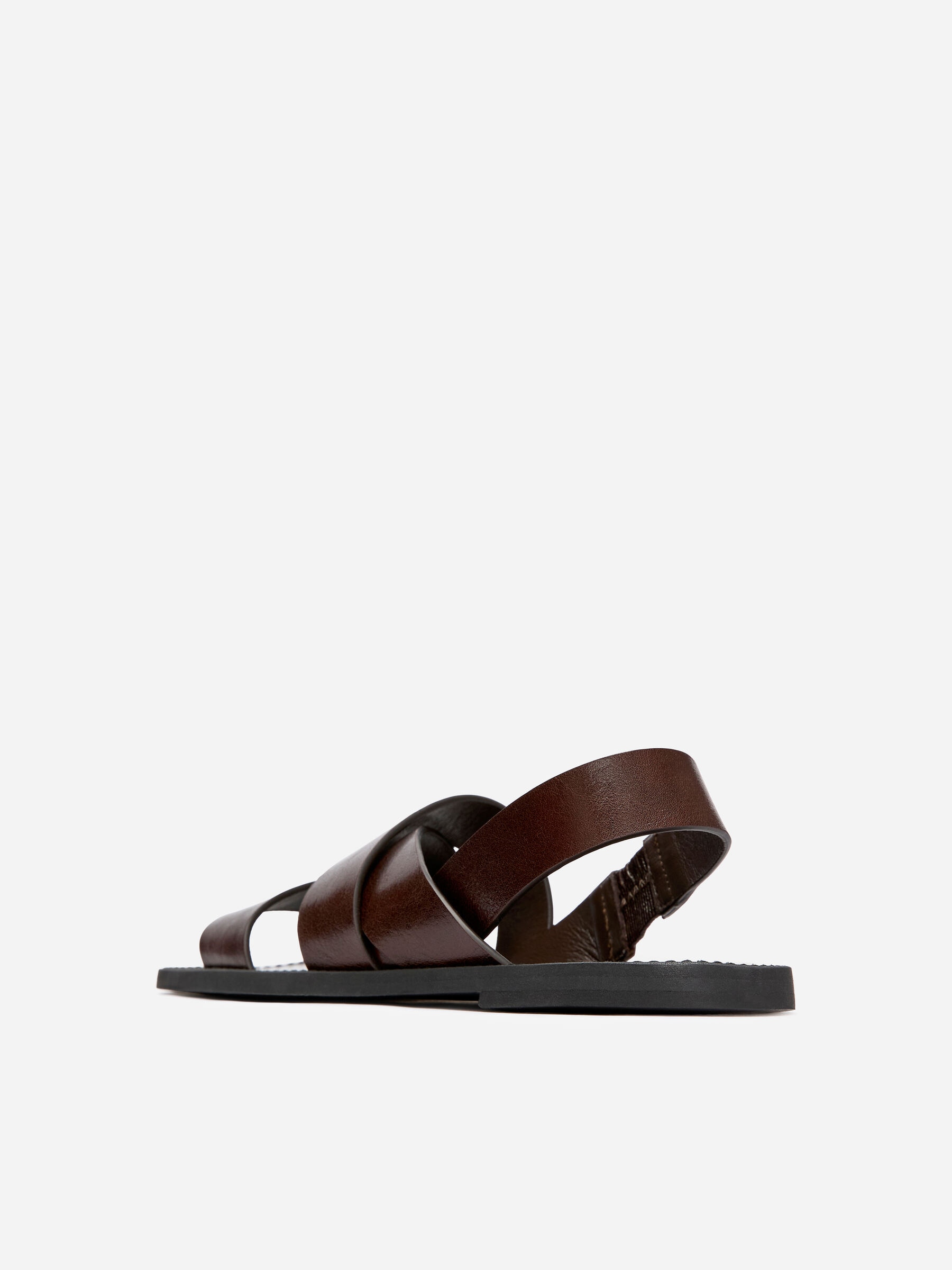 Sandalias de tiras de piel - Marrón oscuro - Women - StillMedia/DescriptiveStillLife - 4