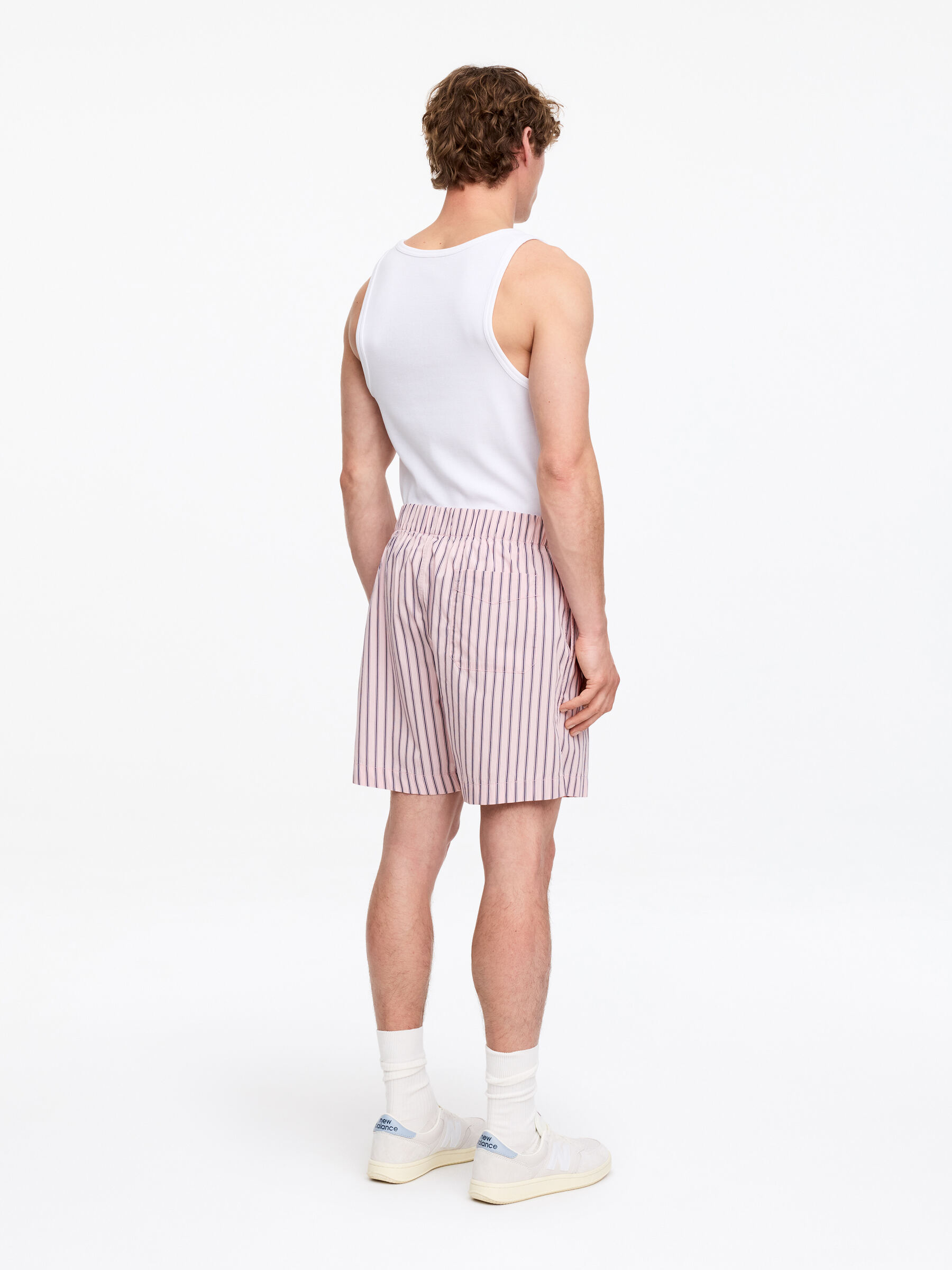 Pyjama Shorts - Pink/Striped - Regular fit - Men - StillMedia/Lookbook - 5