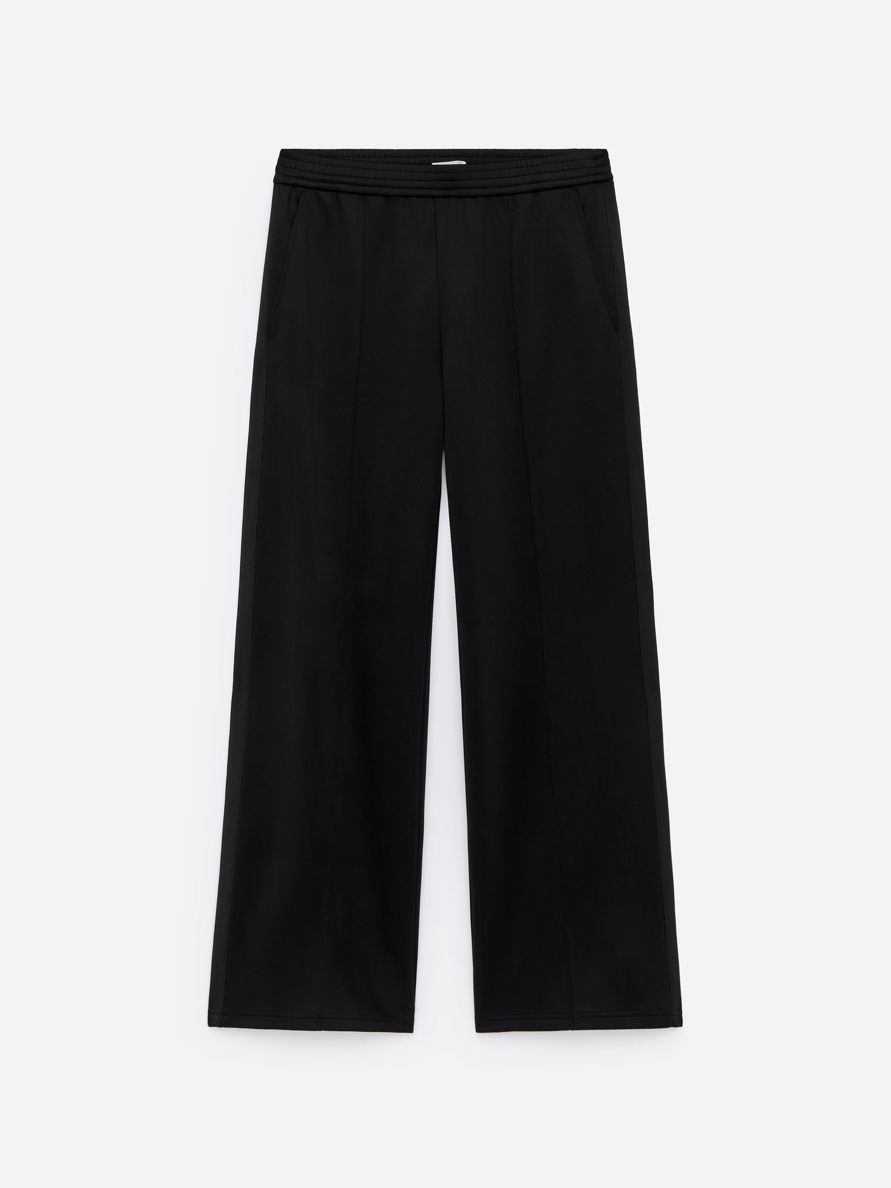 Sweatpants med stråveck-Svart-17210