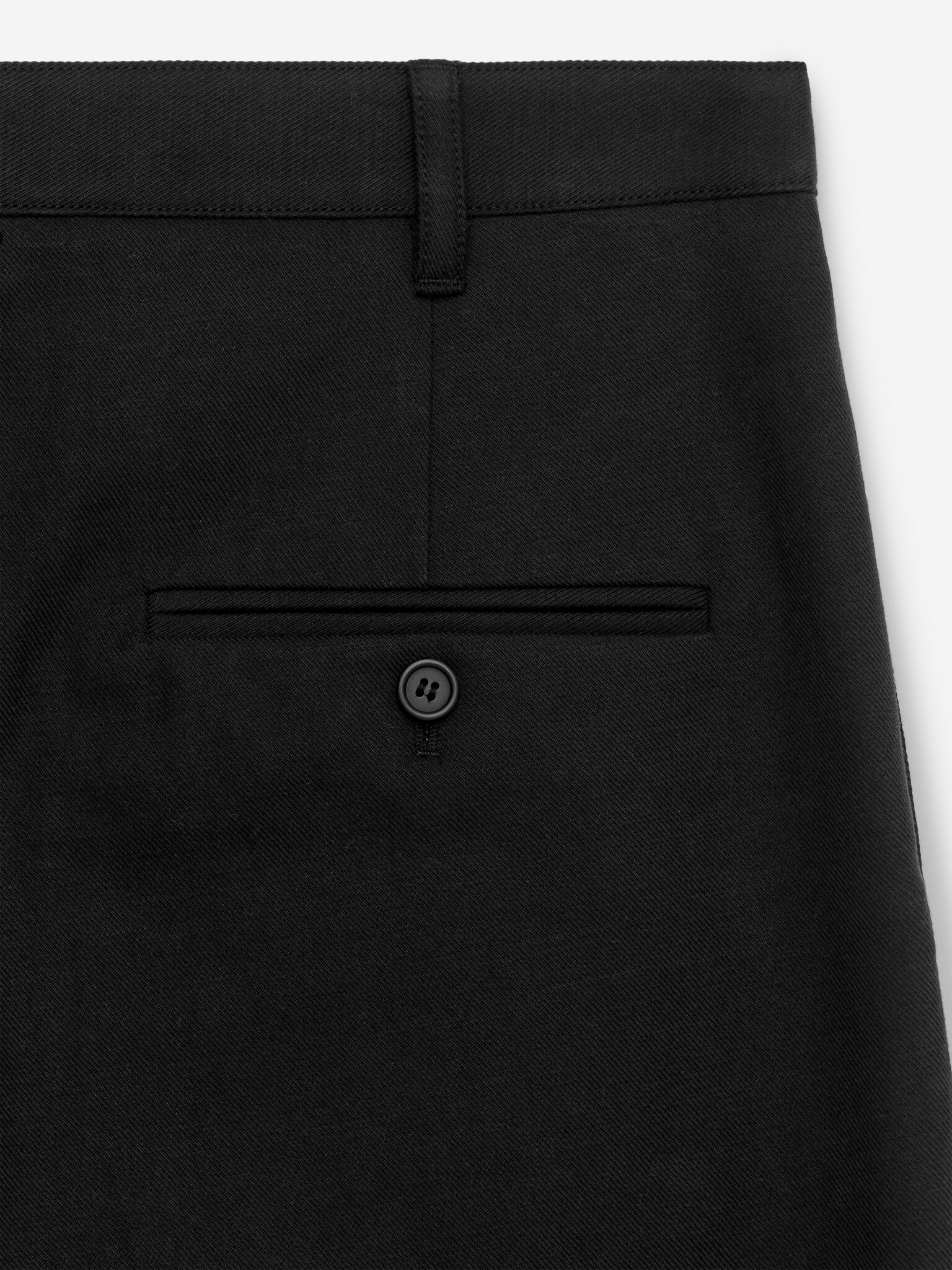 Pantalon habillé en coton - Noir délavé/Beige - 3