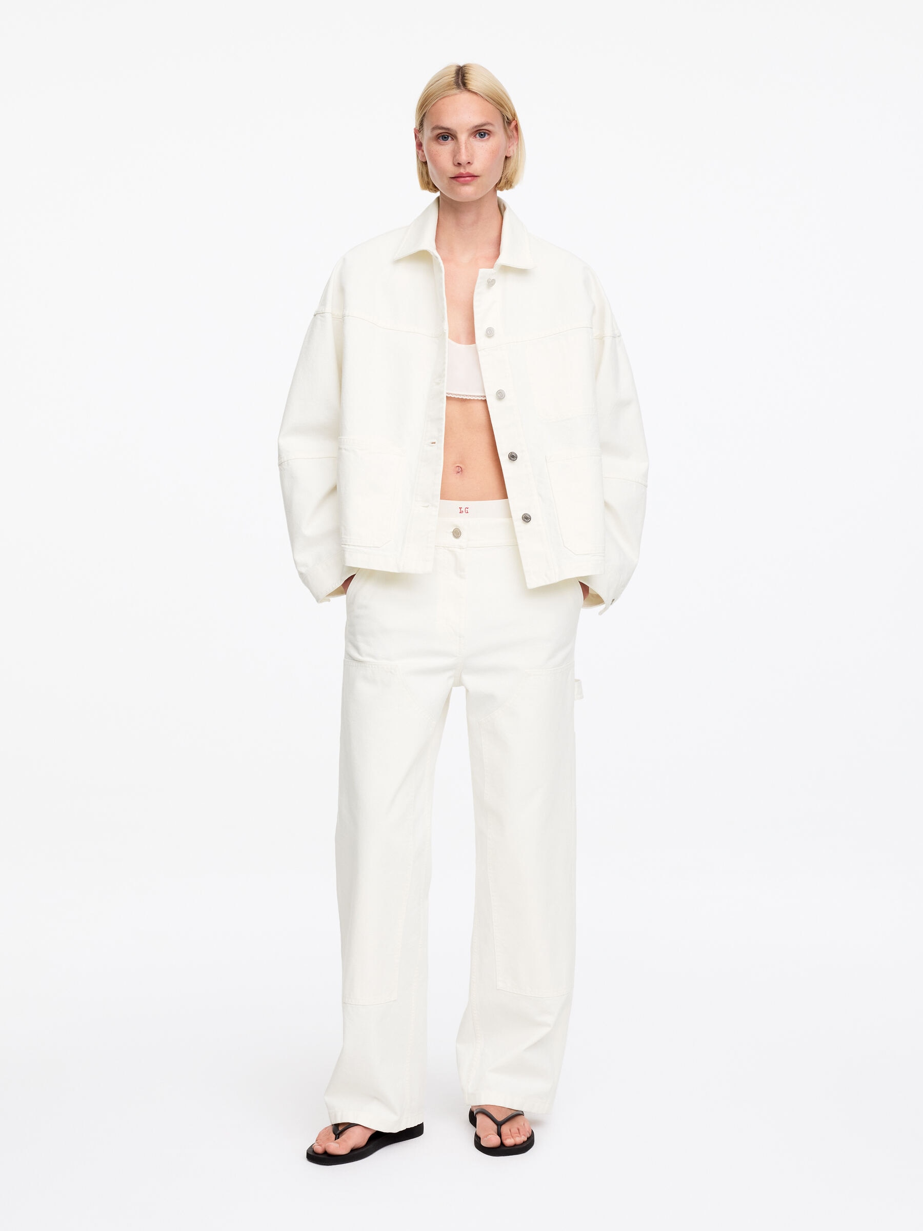 ARKET and Laila Gohar Work Trousers-#FFFFFF-18753