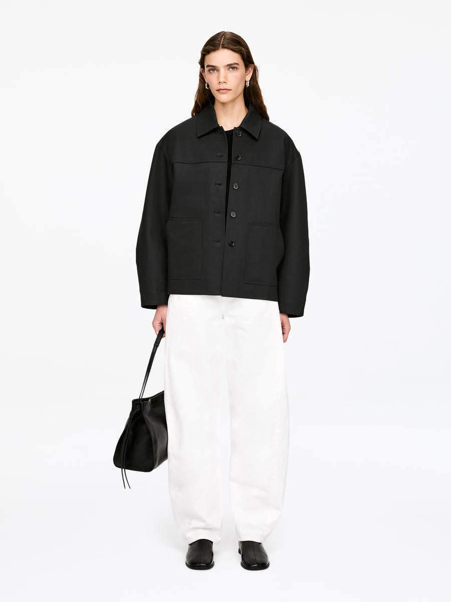 ARKET Women's  Structured Overshirt Black,  size XS