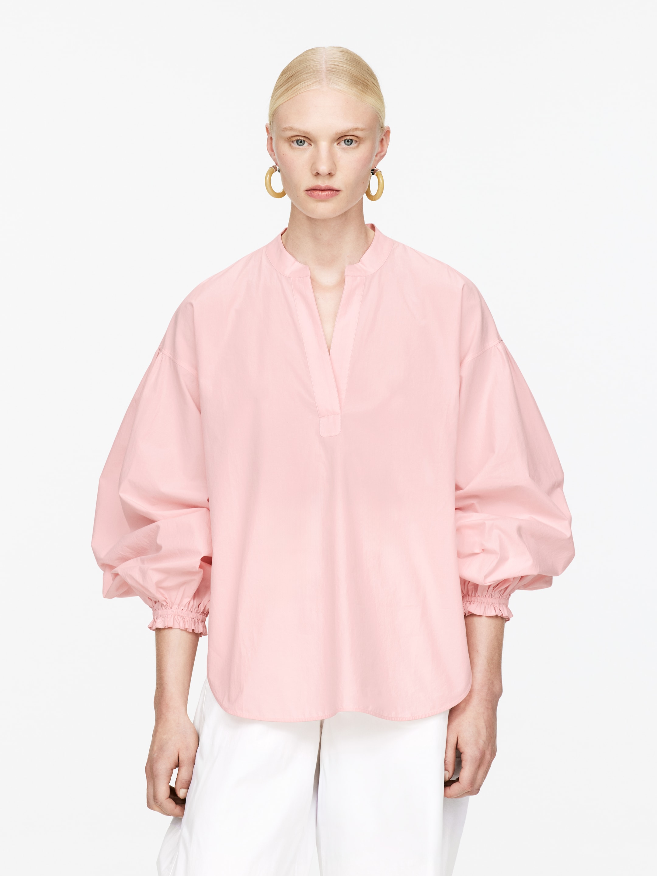 Ver imagen más grande: Blusa con mangas abullonadas - Rosa - MUJER | H&M ES 1