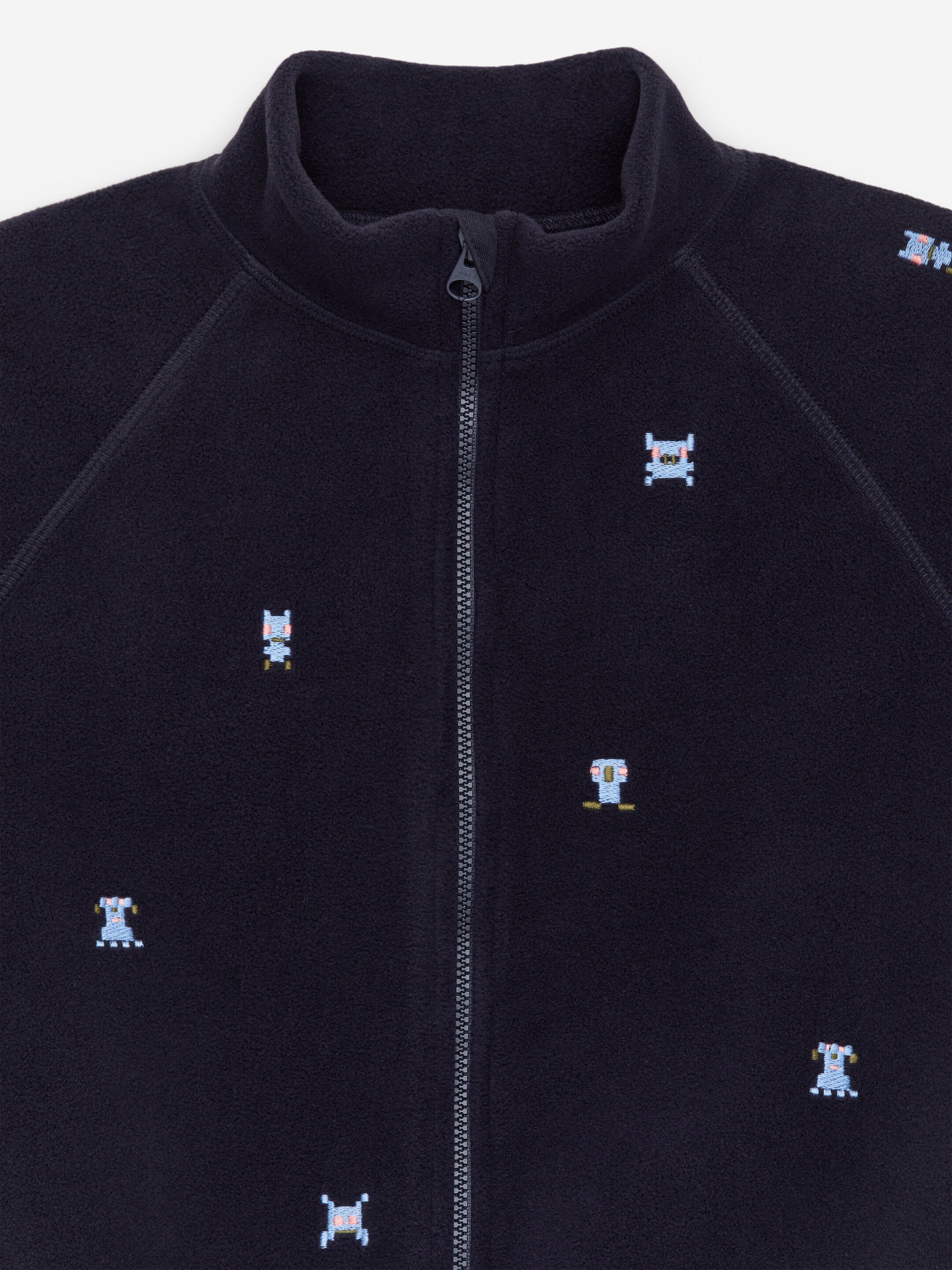 View larger image: Embroidered Fleece Jacket - Dark Blue - Kids | H&M GB 3