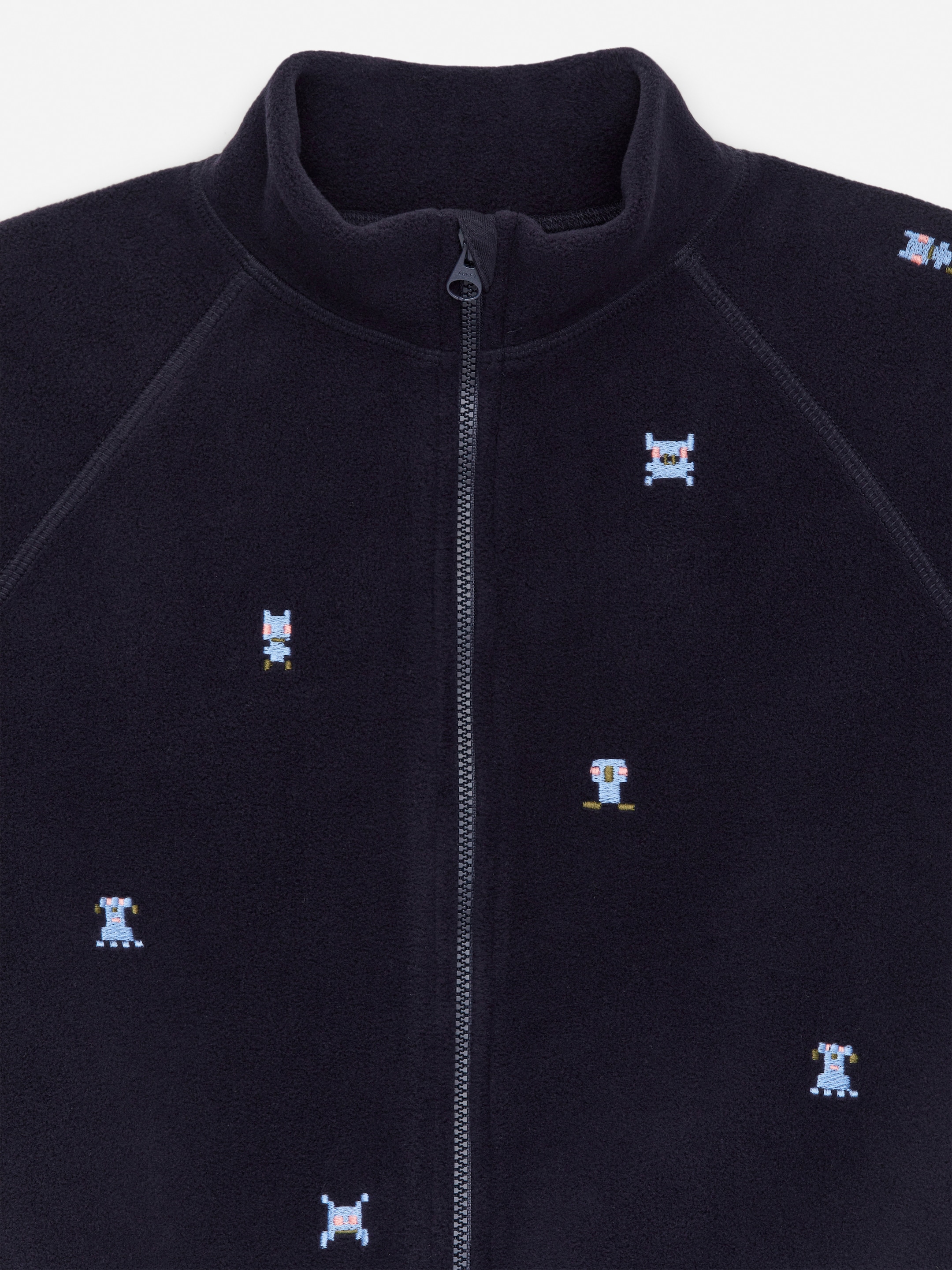 Embroidered Fleece Jacket - Dark Blue - Regular fit - Children - StillMedia/DescriptiveDetail - 2