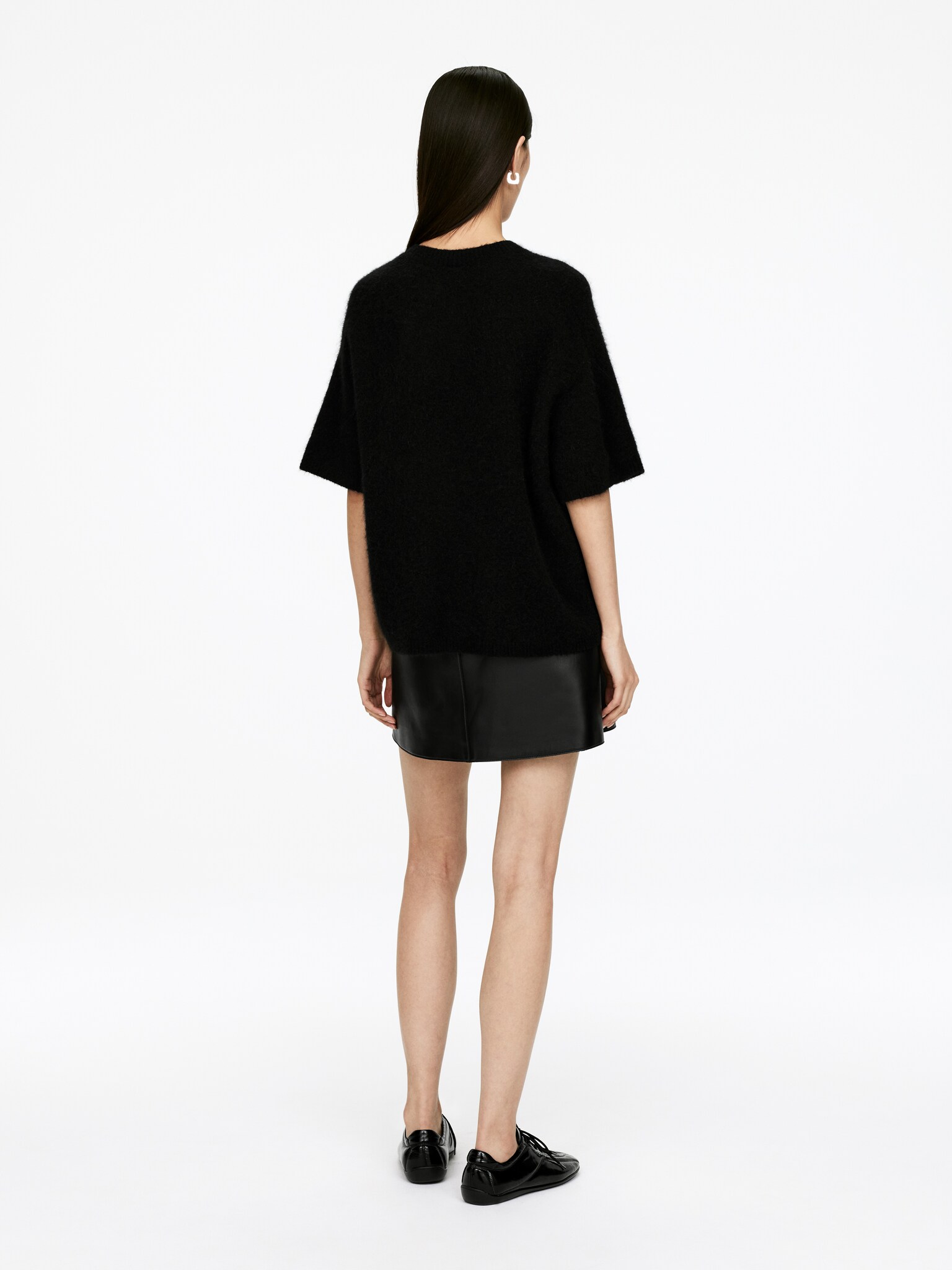 Pull en mélange de laine et d'alpaga - Noir/Rouge brun/Blanc cassé/gris - 6