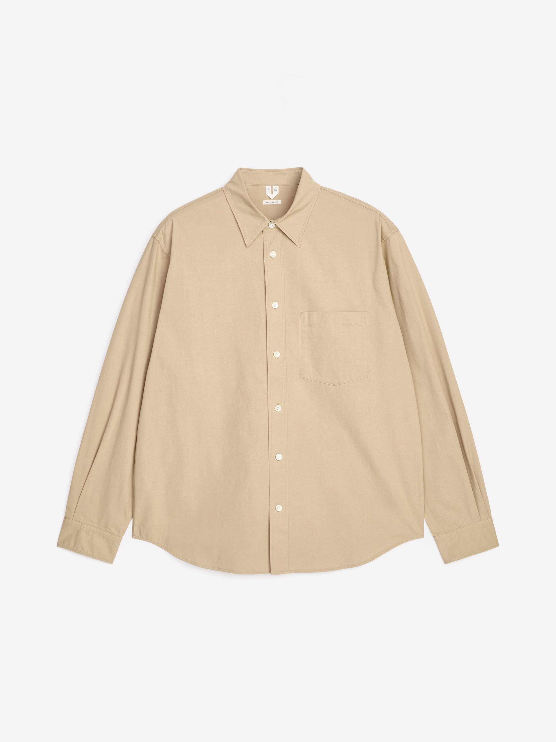 Relaxed Cotton Twill Shirt - Beige - Relaxed fit - Men - StillMedia/DescriptiveStillLife - 1