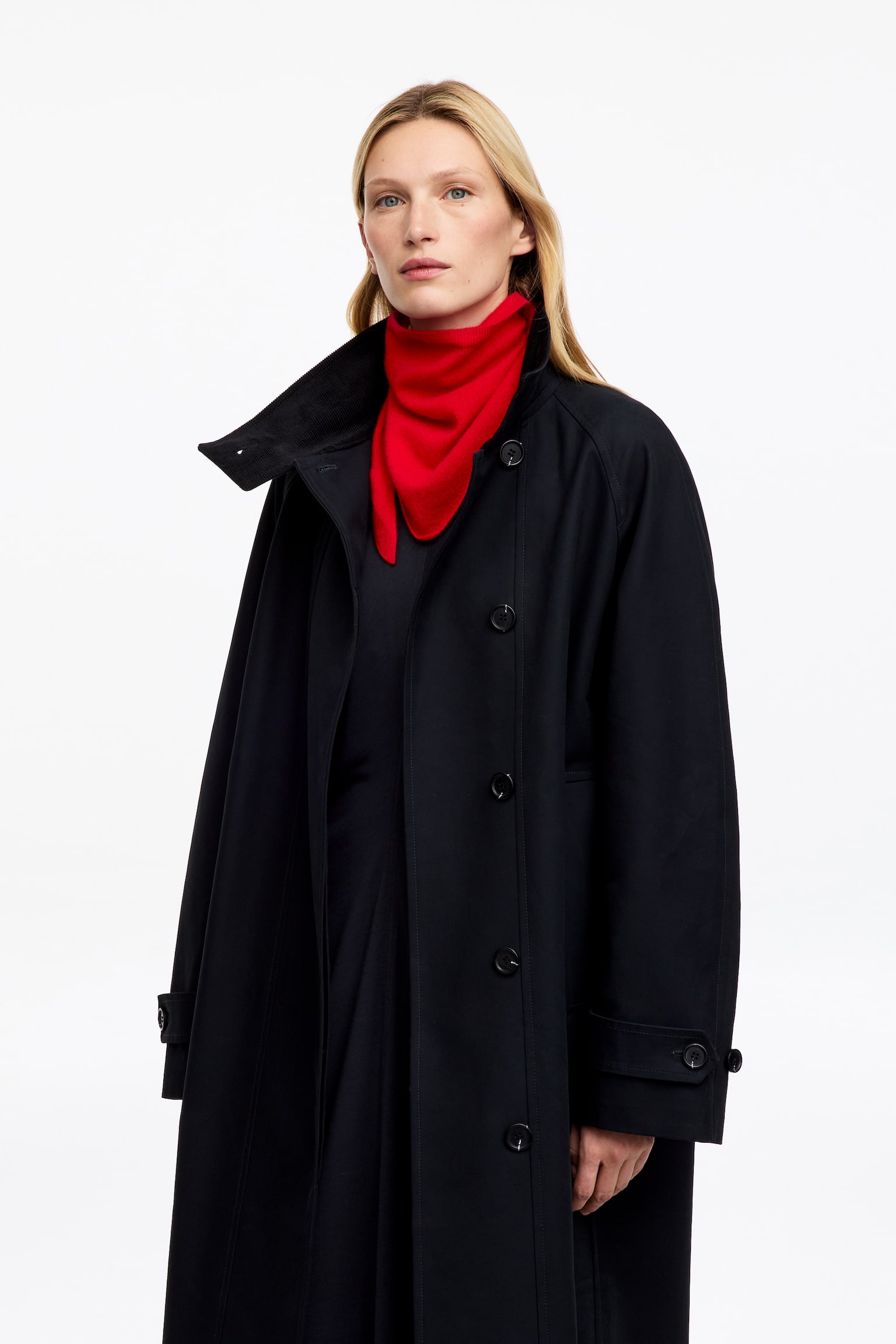 Kasjmier sjaal - Rood/grijs - 1