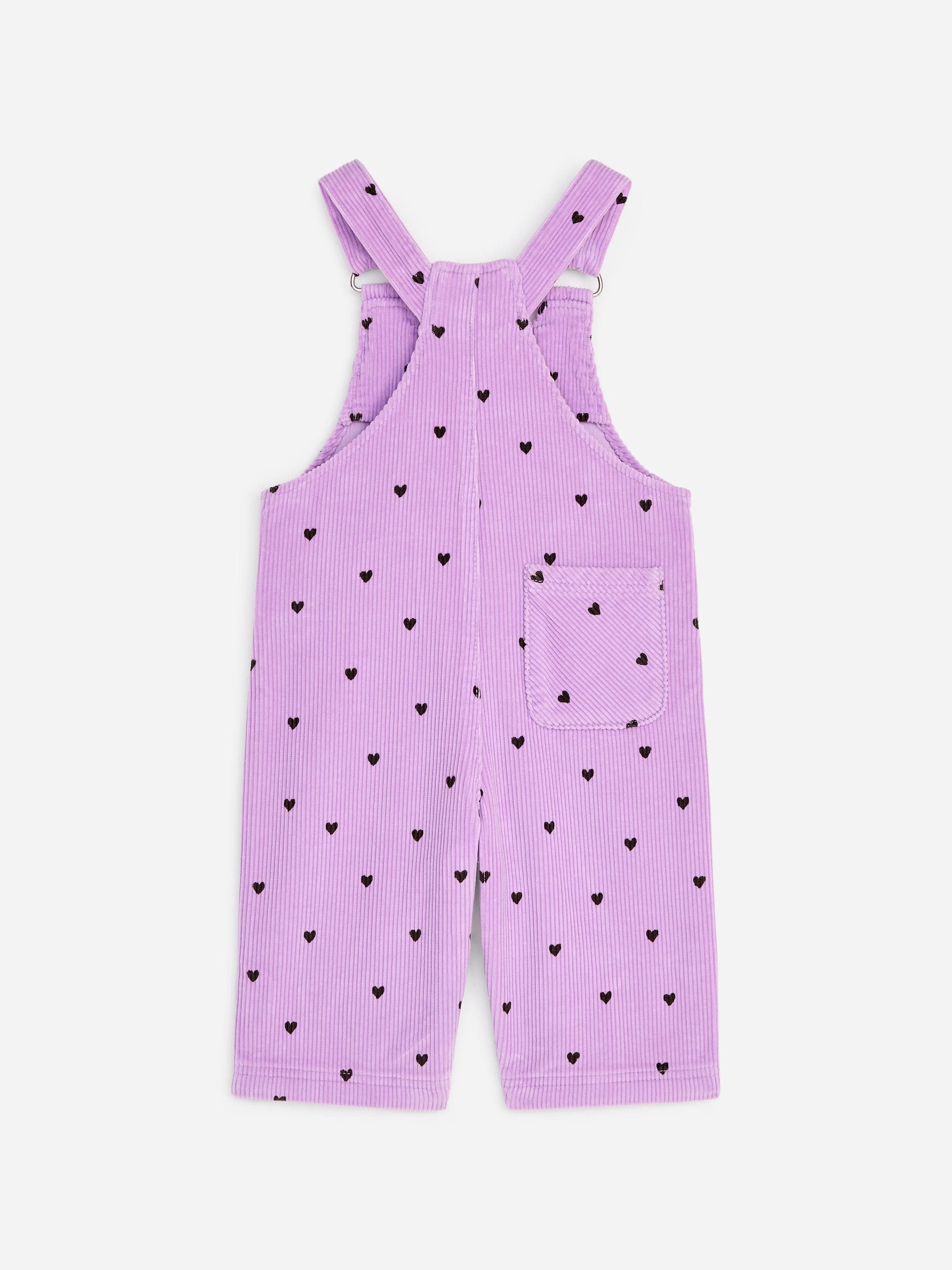 Corduroy Dungarees - Lilac/Hearts - Regular fit - Children - StillMedia/DescriptiveStillLife - 2