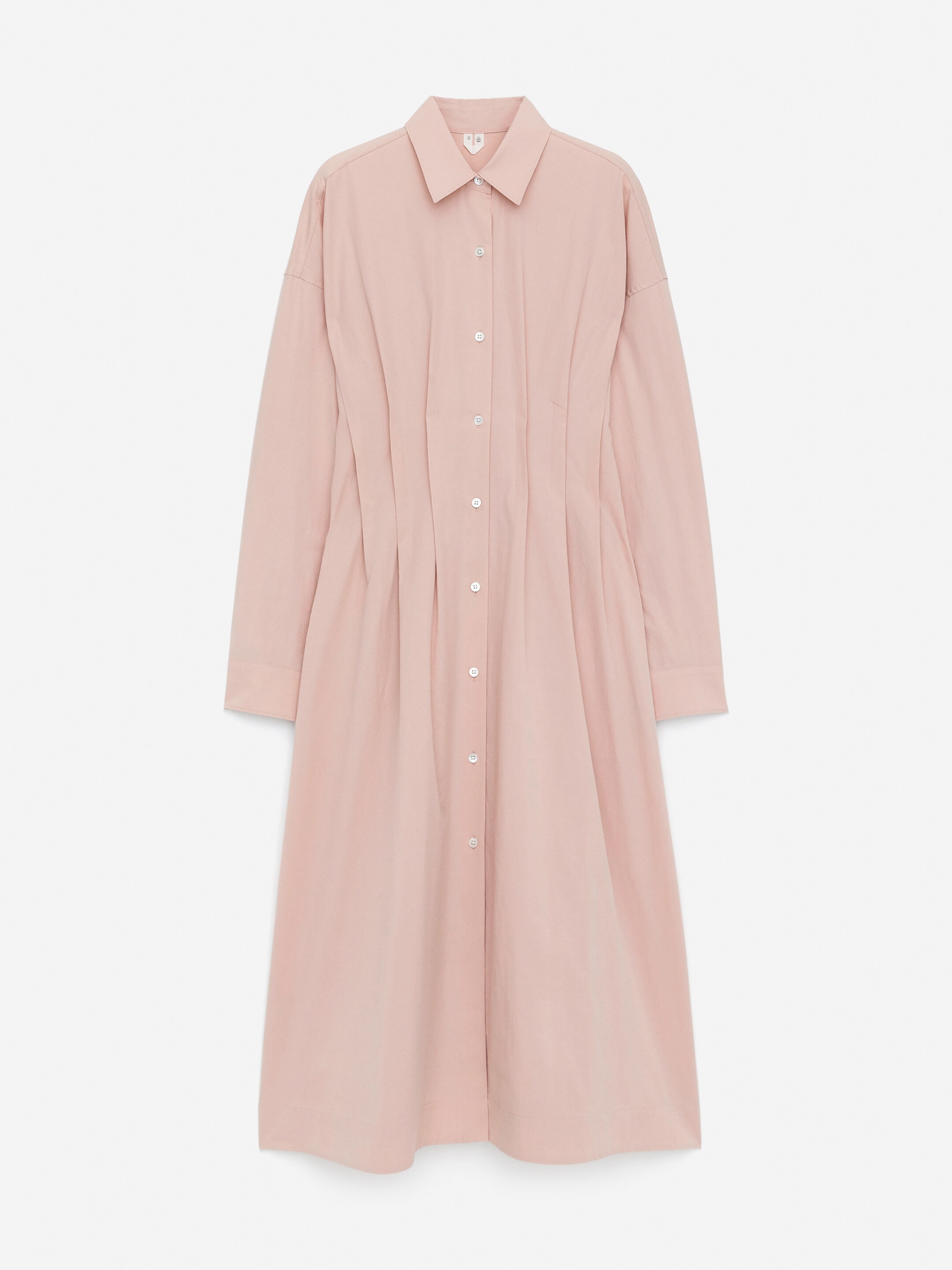 Visa större bild: Skjortklänning med lagda veck - Grårosa - DAM | H&M SE 5