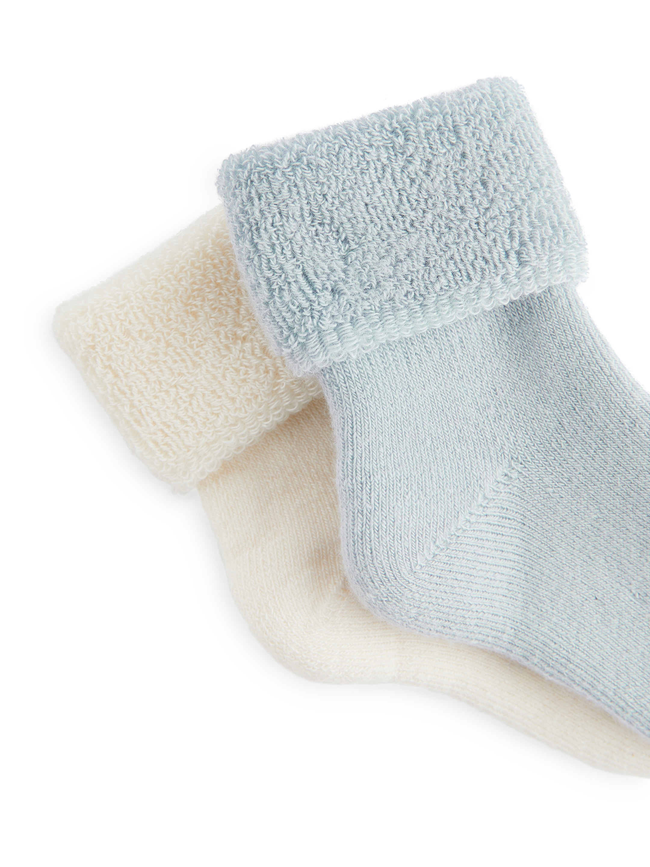 Größeres Bild ansehen: Babysocken aus Frottee - Taubenblau/Weiß - Kids | H&M DE 2