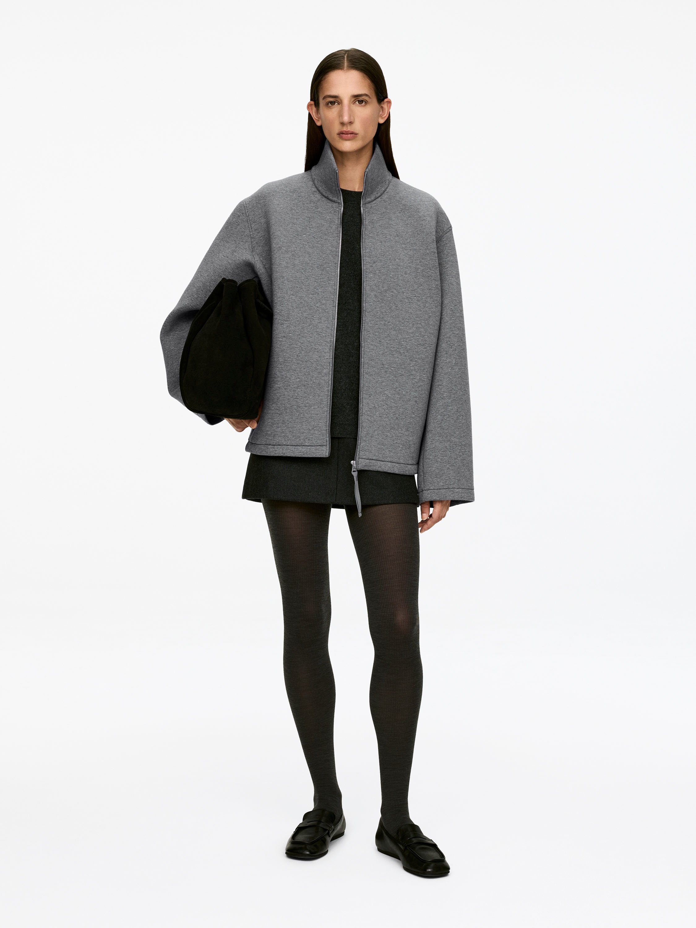 Veste en scuba-#8D8E91-16865