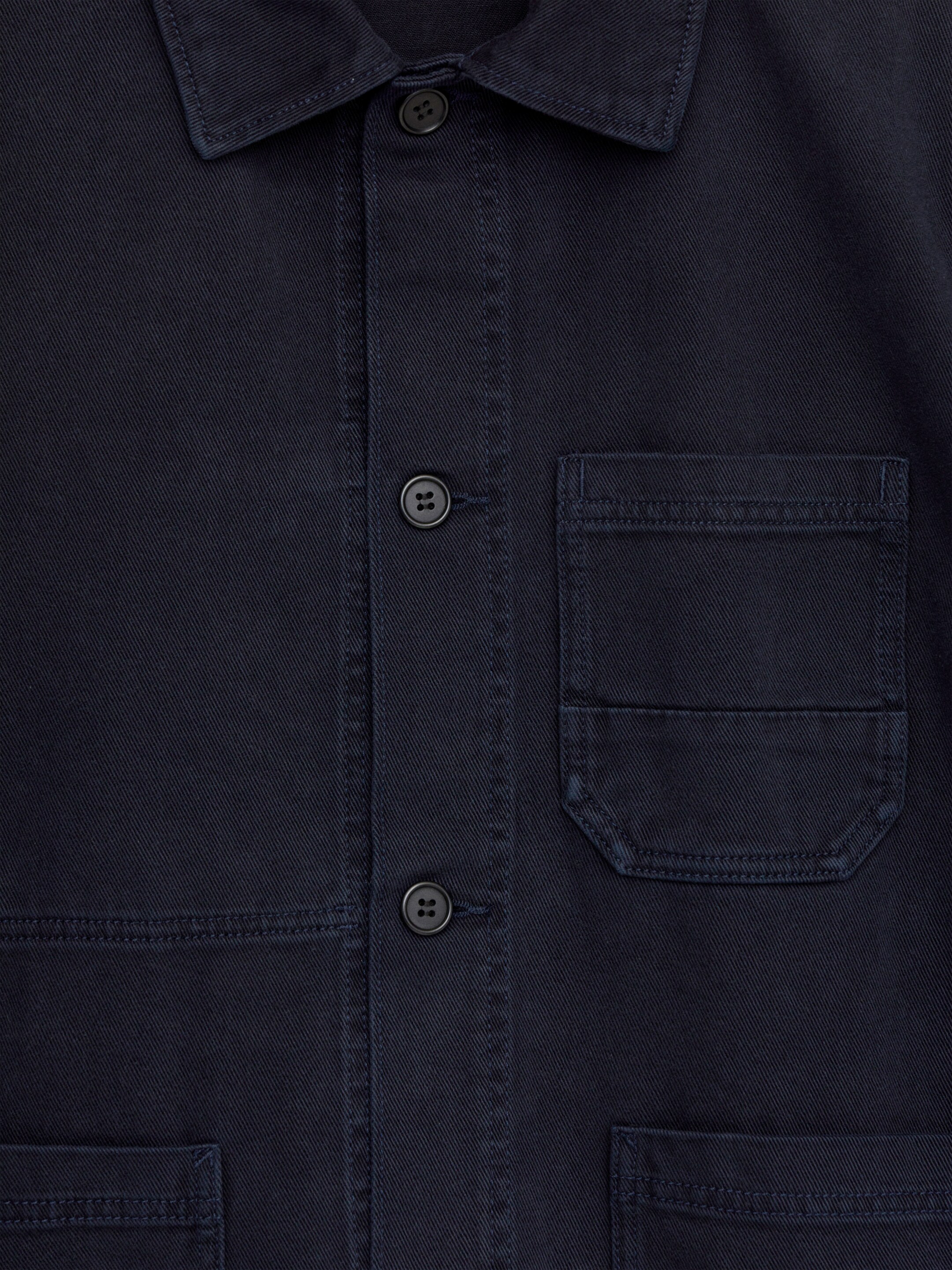 Se større billede: Overfarvet overshirt i twill - Mørkeblå - HERRE | H&M DK 6