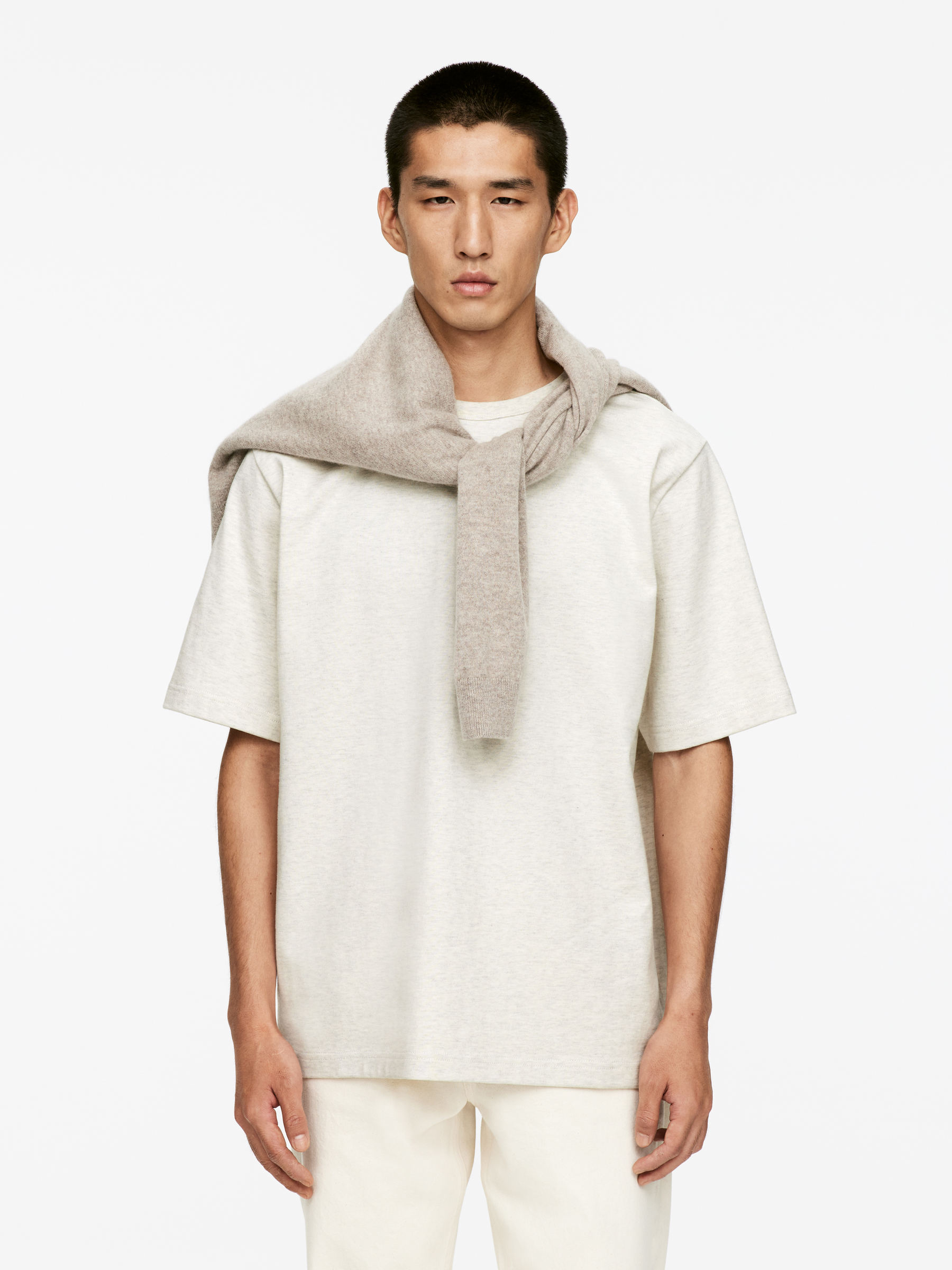 270 GSM Oversized T-Shirt-#E5E0C7-14128