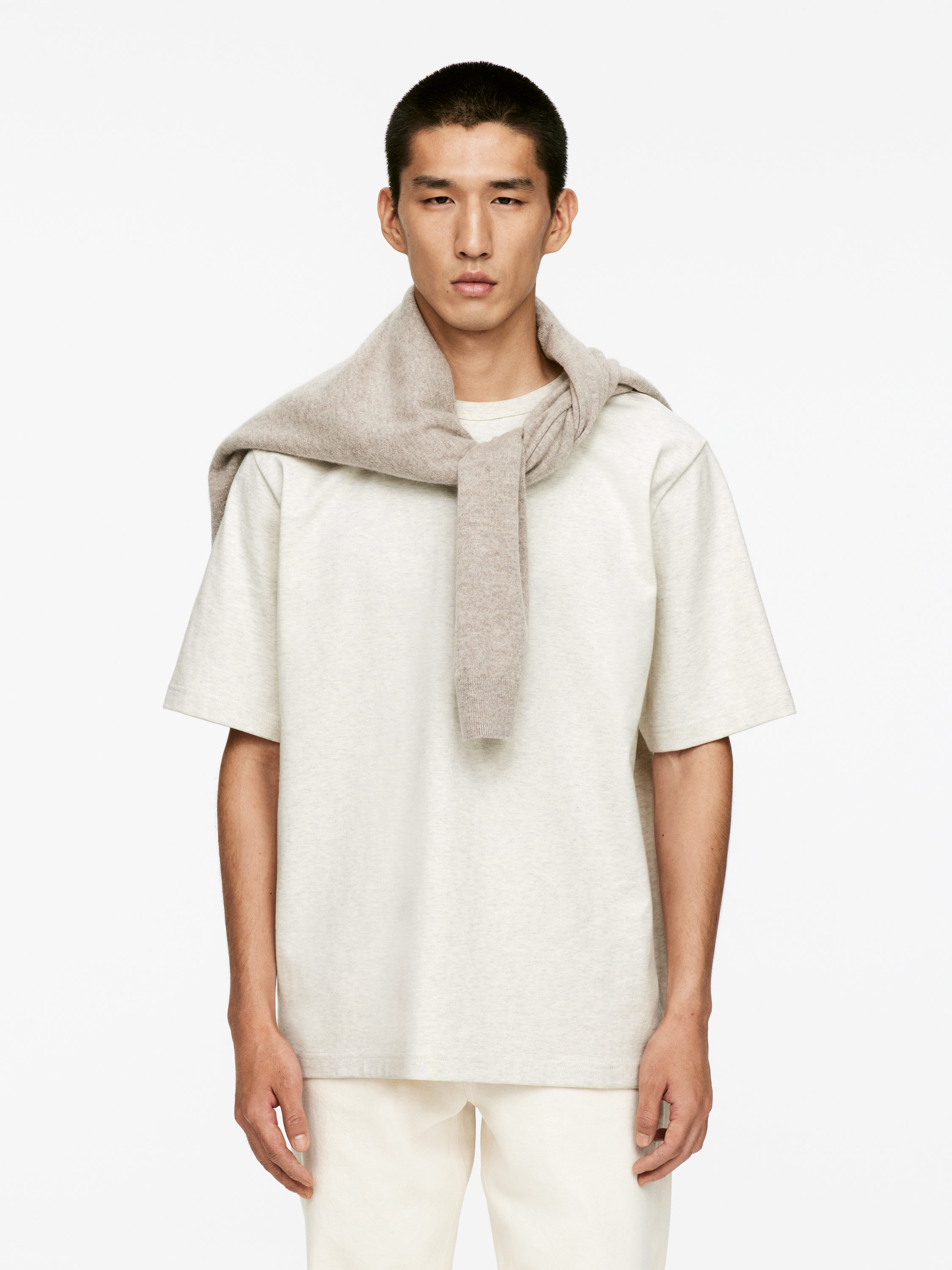 270 GSM Oversized T-Shirt-#E5E0C7-14128