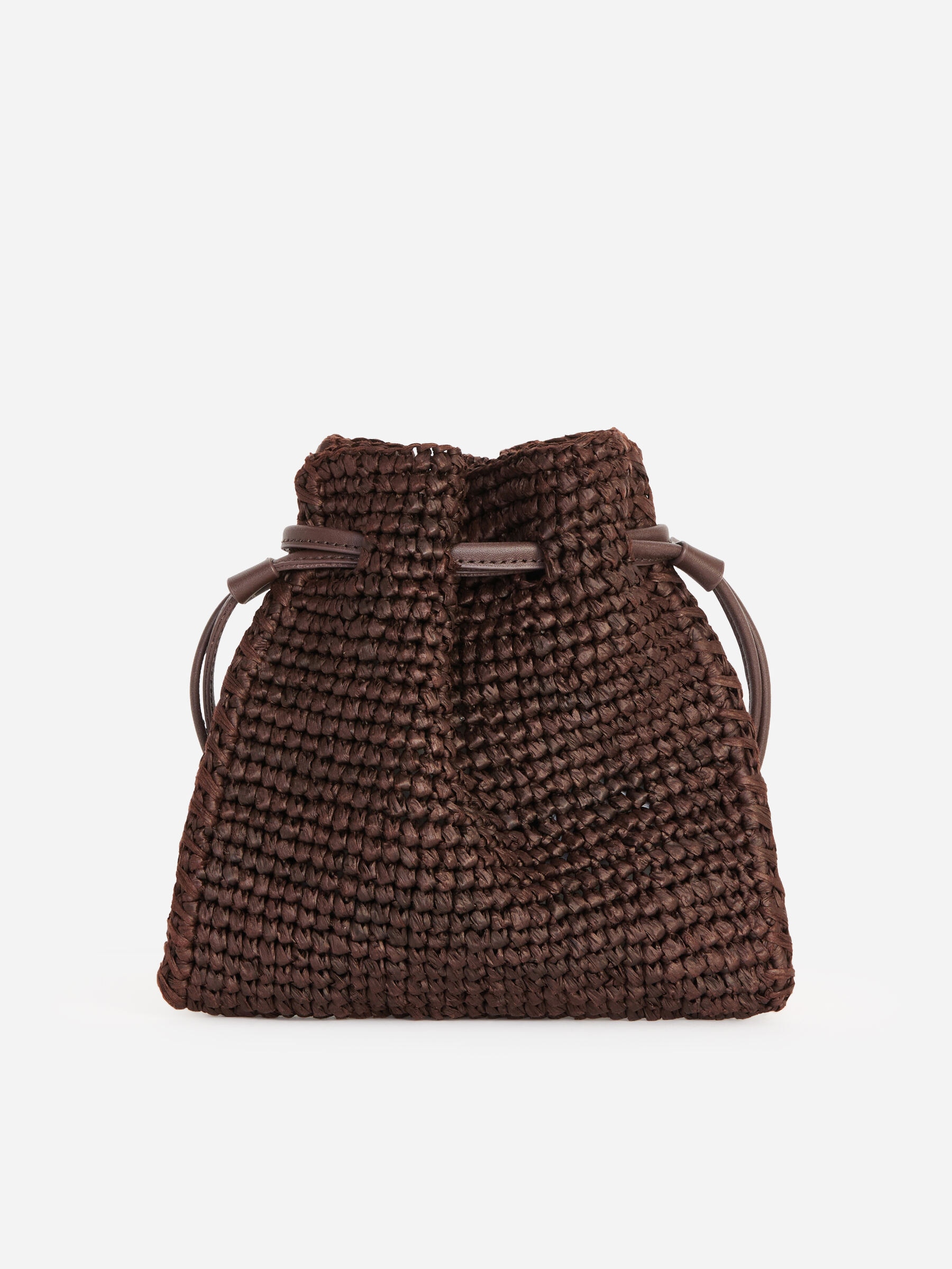 Pochette en paille tissée-#443B33-19487