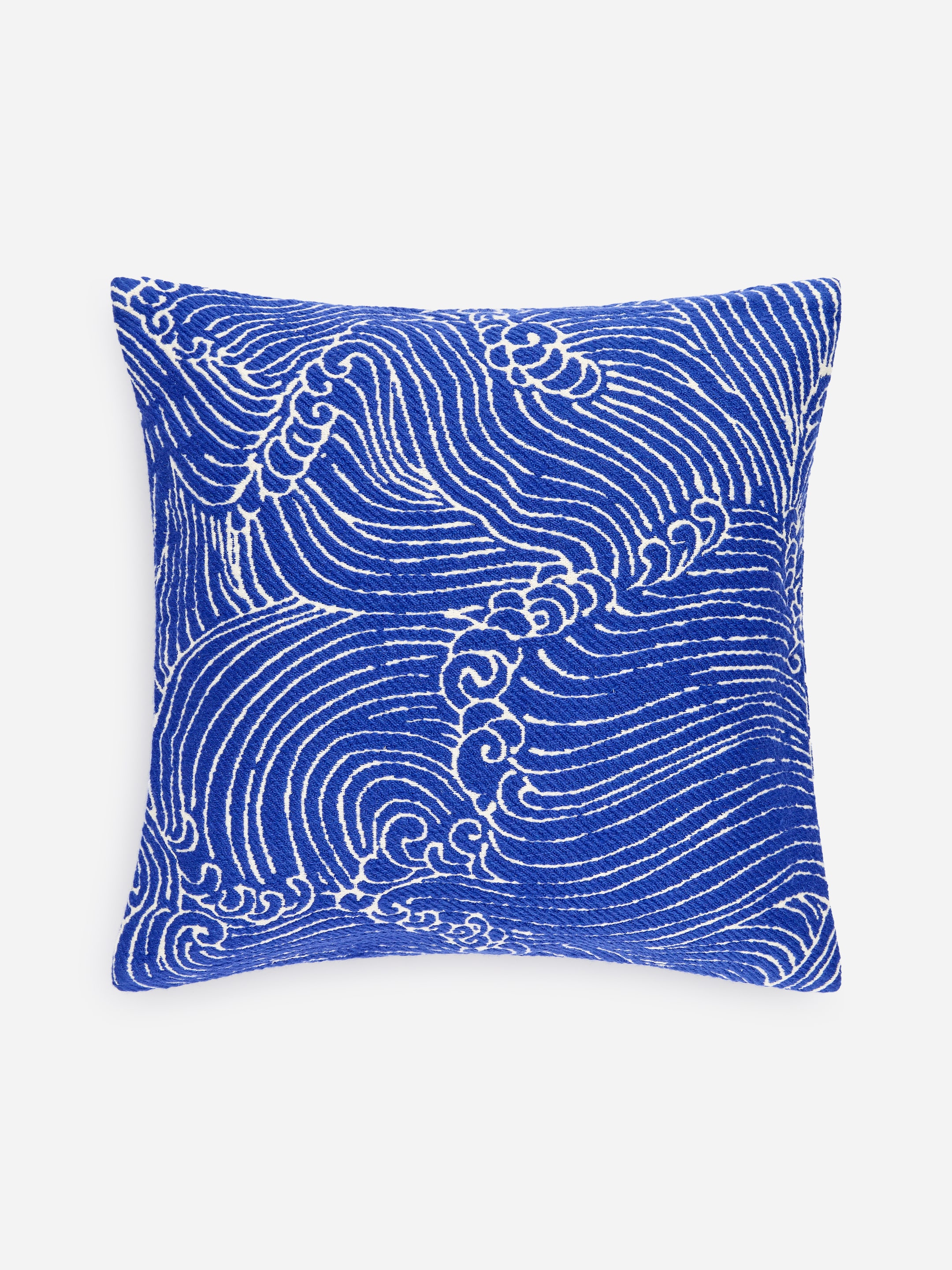 Cotton Wool Cushion Cover 50x50 cm - Blue/Off White - Homeware - StillMedia/DescriptiveStillLife - 3